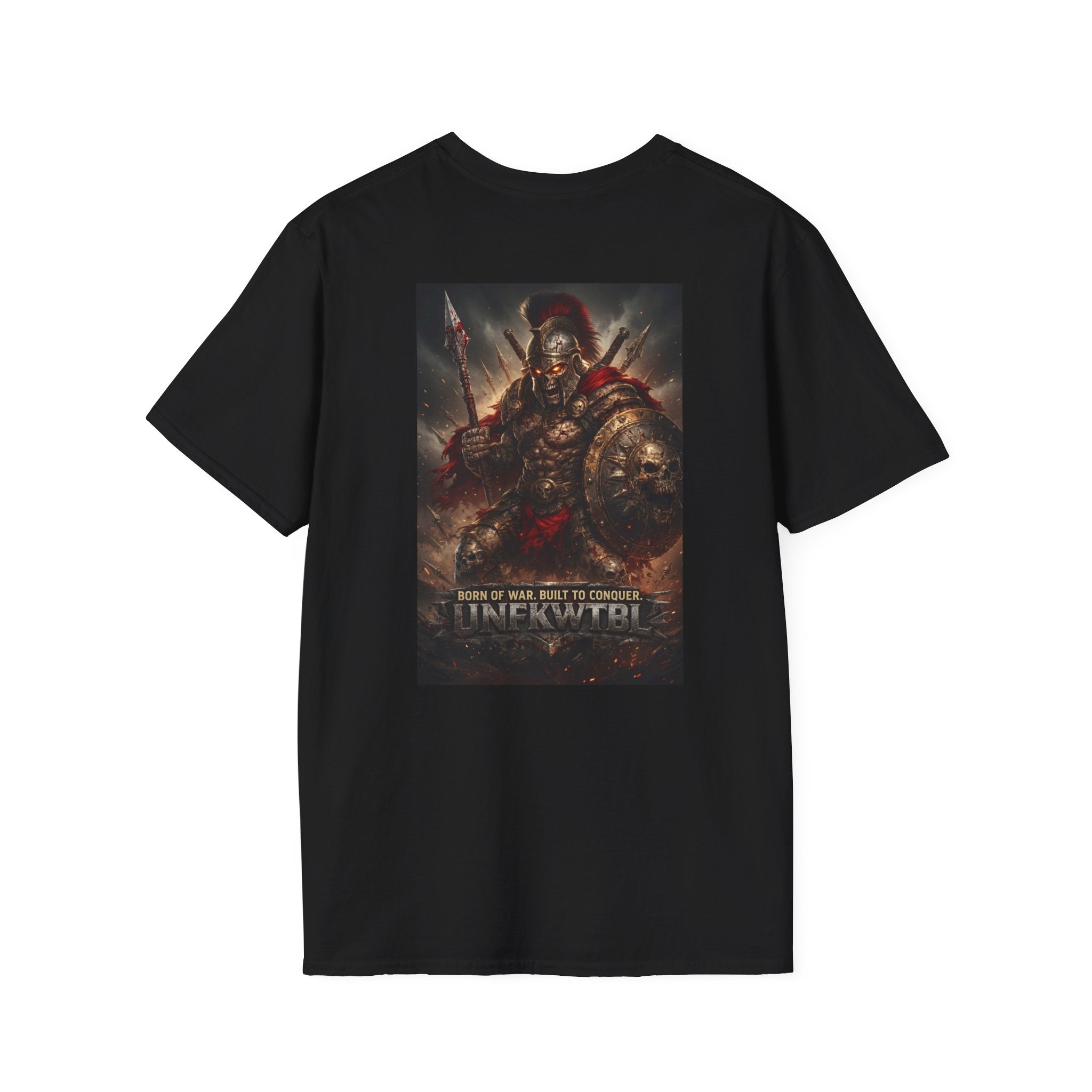 Spartan Dark Warrior Graphic T-Shirt — Vintage Grim Knight Design