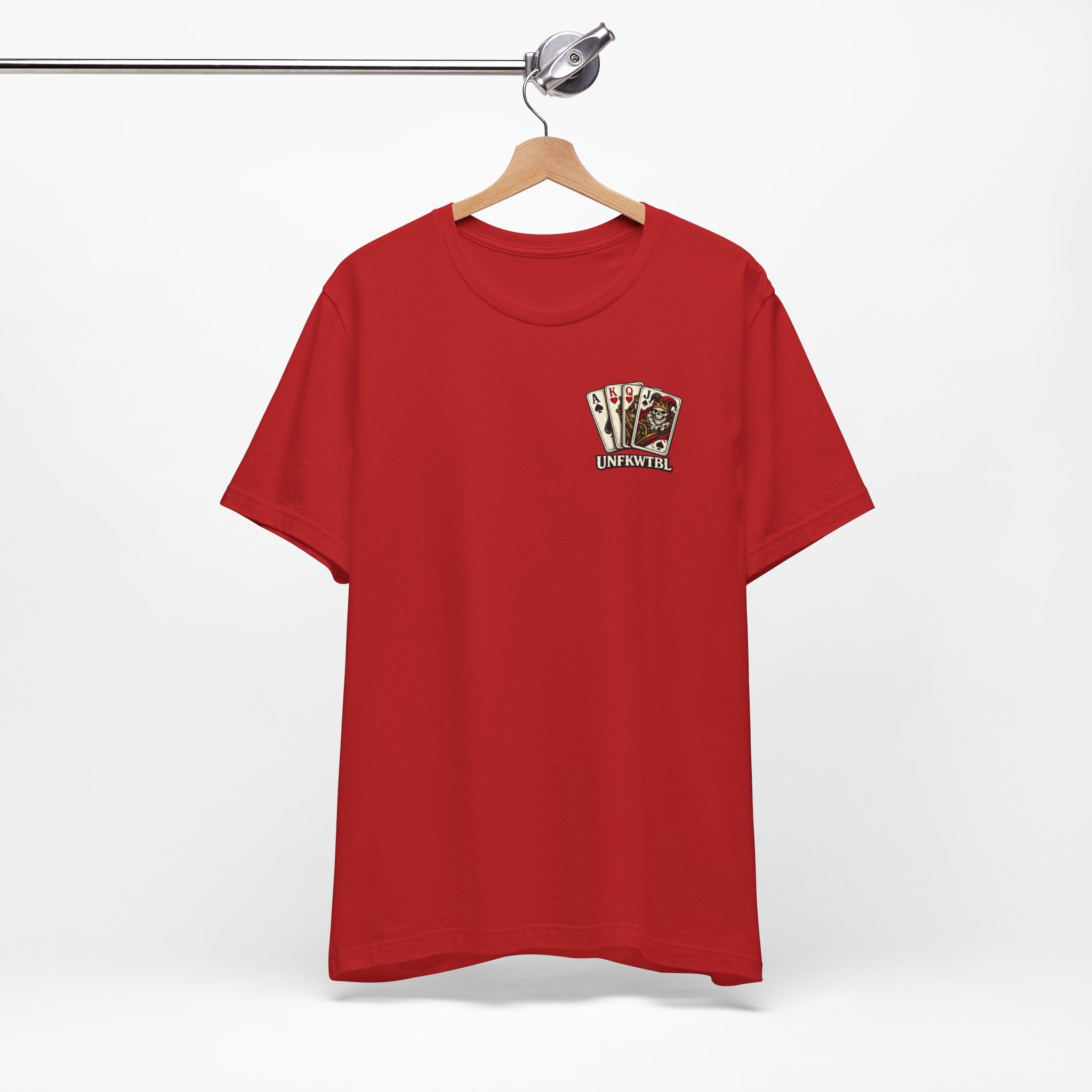Queen of the House Poker T‑Shirt — Day of the Dead Card Skull Tee