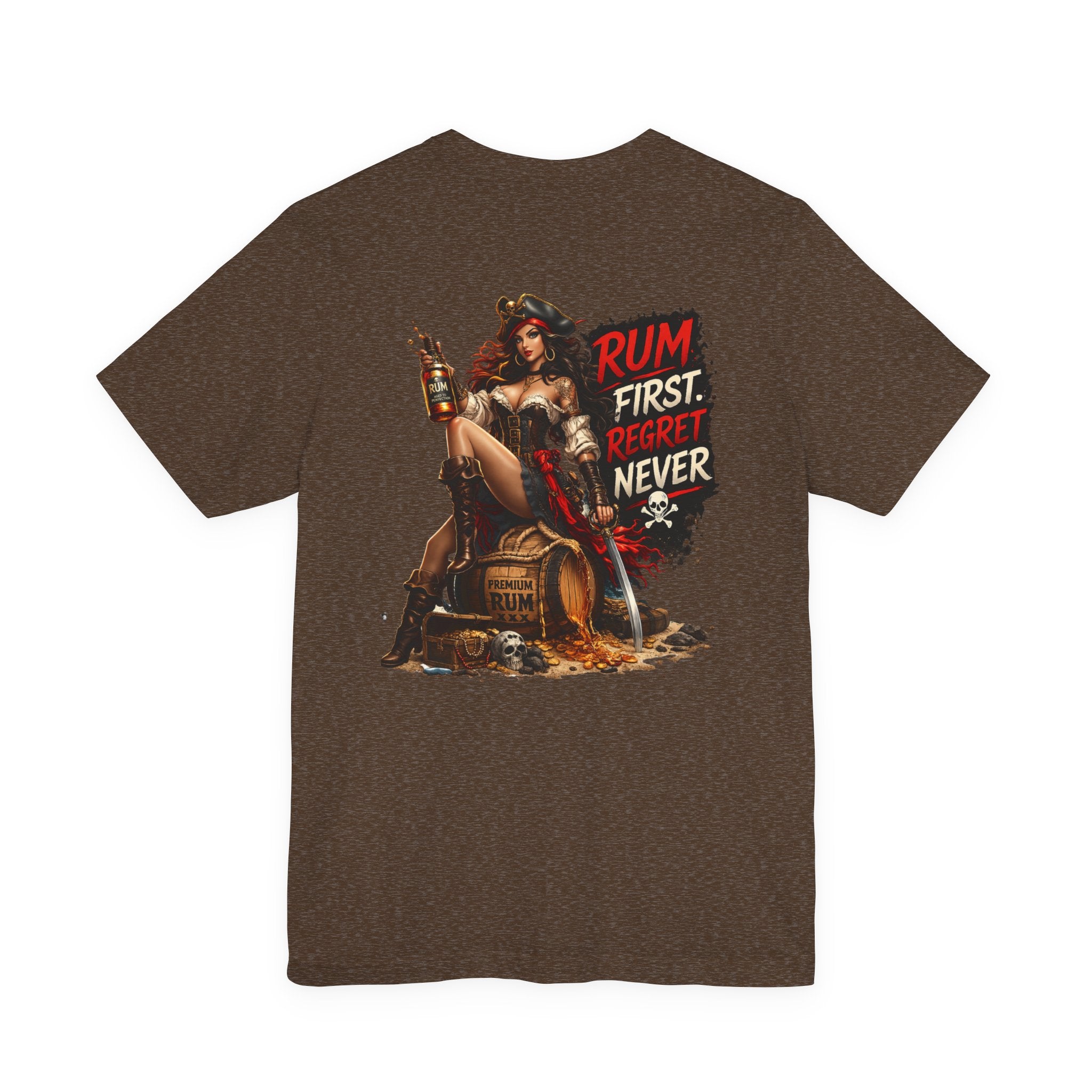 Rum First Regret Never Pirate Graphic Tee