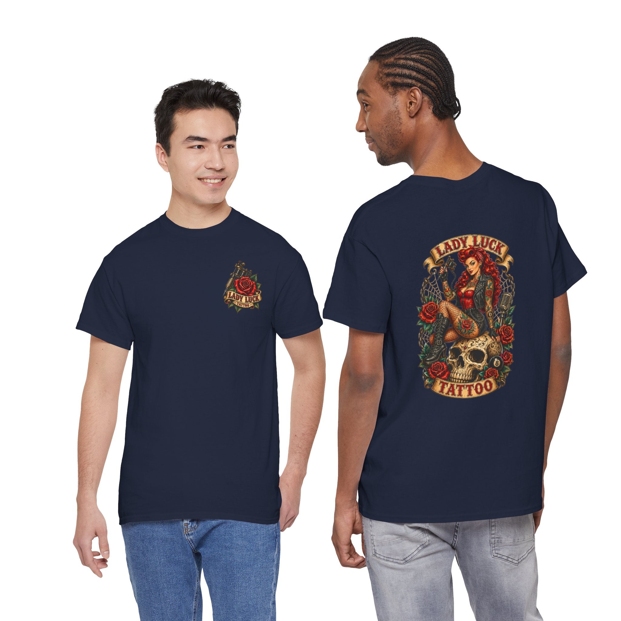 Lady Luck Tattoo Skull Queen Men’s Tee
