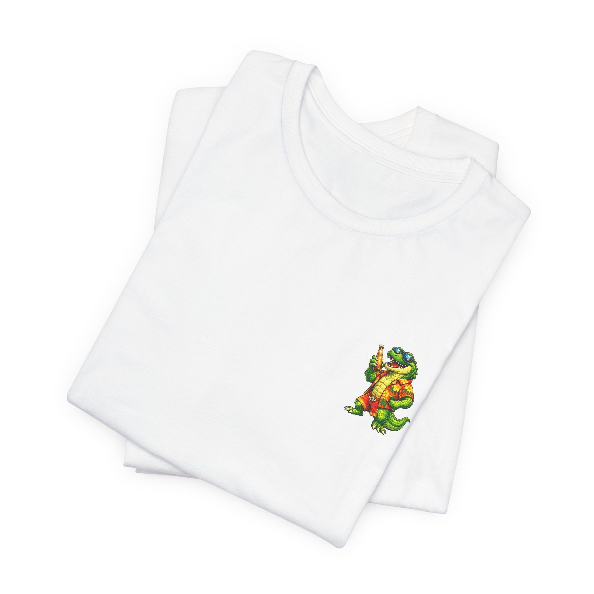 Vacation Party Tee — "This Is Why We Vacation" Tropical Shark & Gator Graphic Shirt