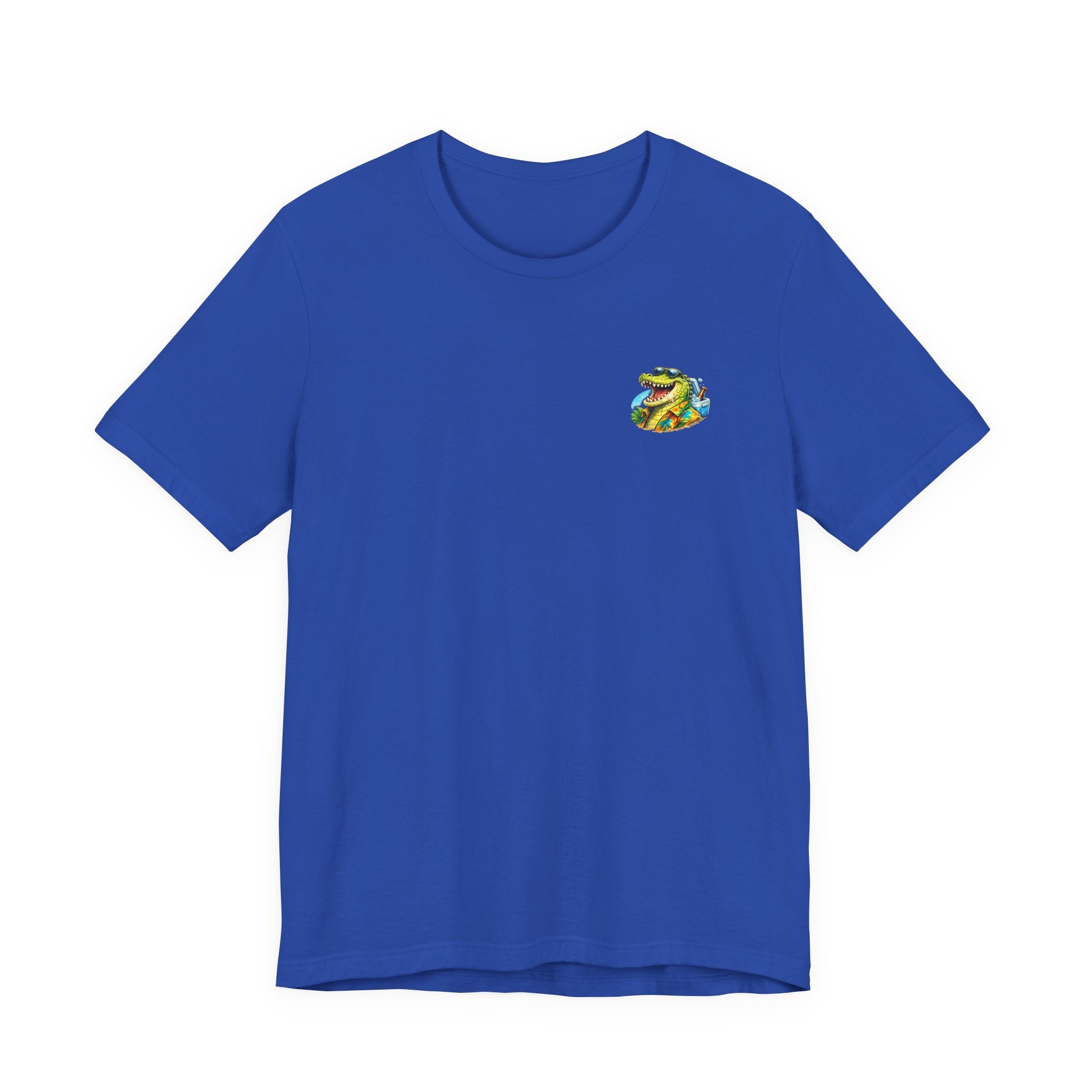 Sand Happens T-Shirt — Playful Alligator Beach Tee