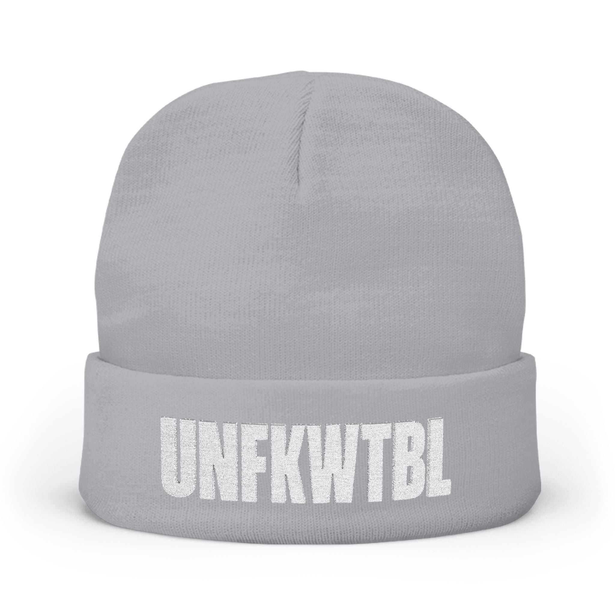 UNFKWTBL Embroidered Knit Beanie – Bold Streetwear Winter Hat