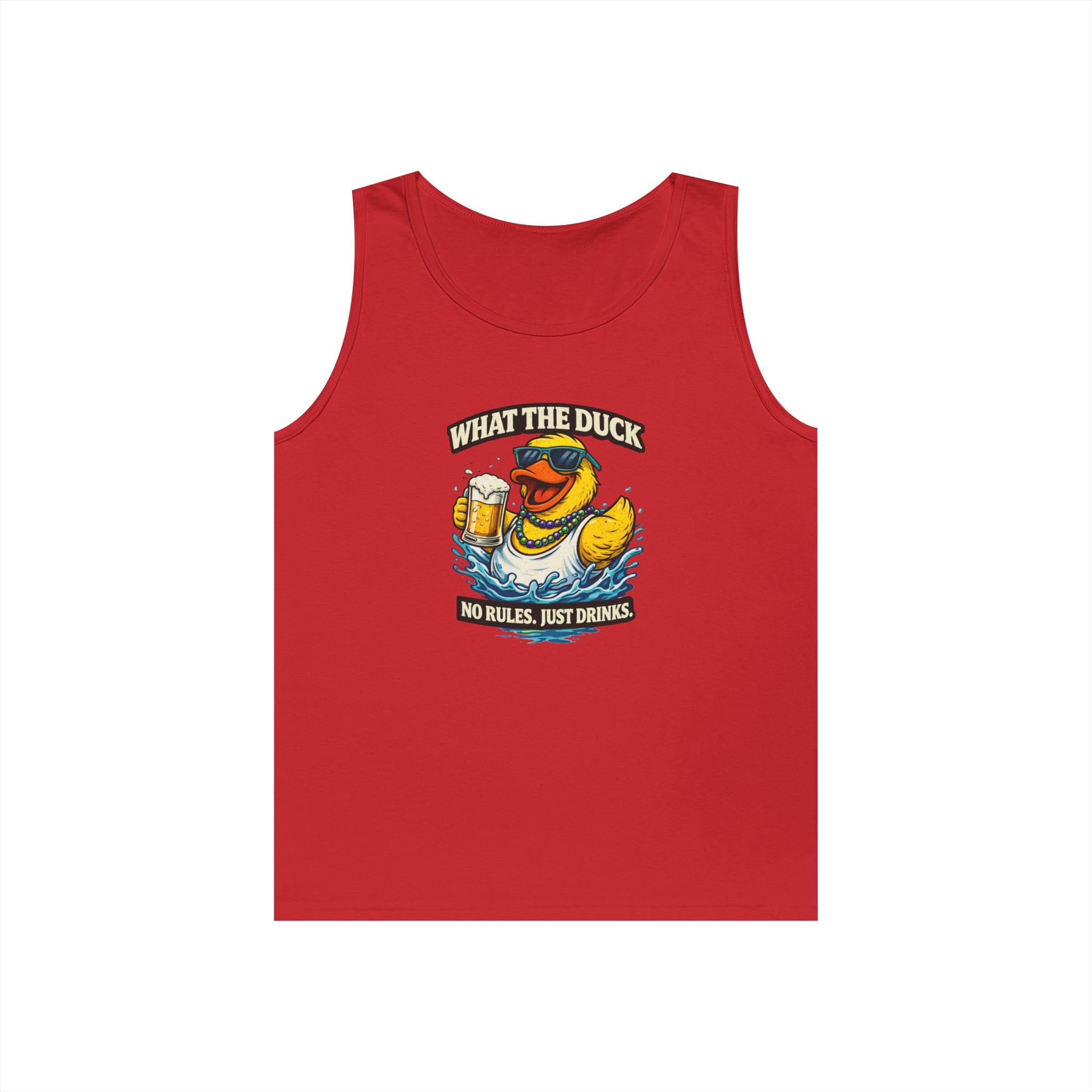 What the Duck Tank Top — Funny Rubber Duck Beer Graphic Tank