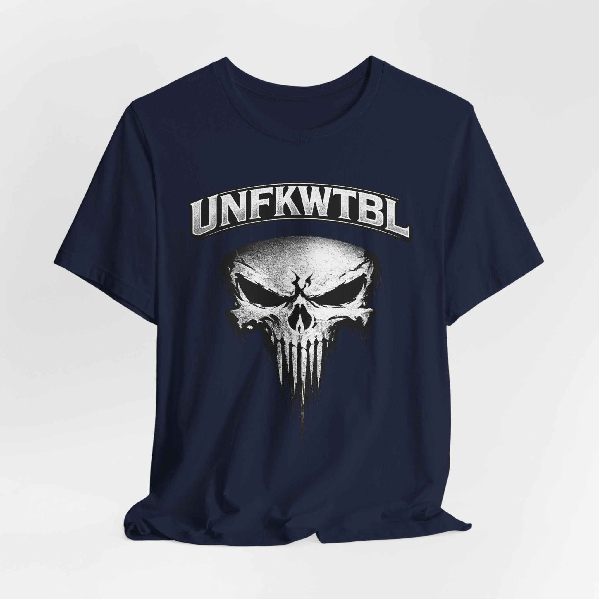 Skull Graphic T-Shirt - UNFKWTBL Gothic Drip Logo Tee