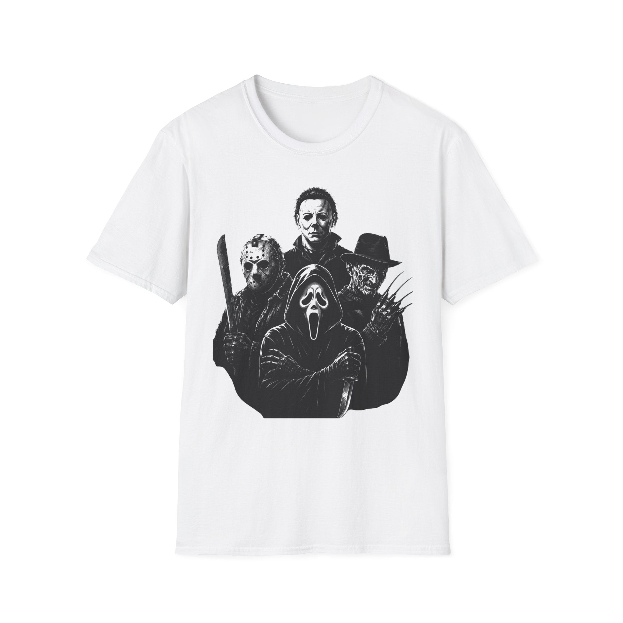 Horror Icons T-Shirt — Michael Myers, Jason, Freddy & Ghostface Graphic Tee