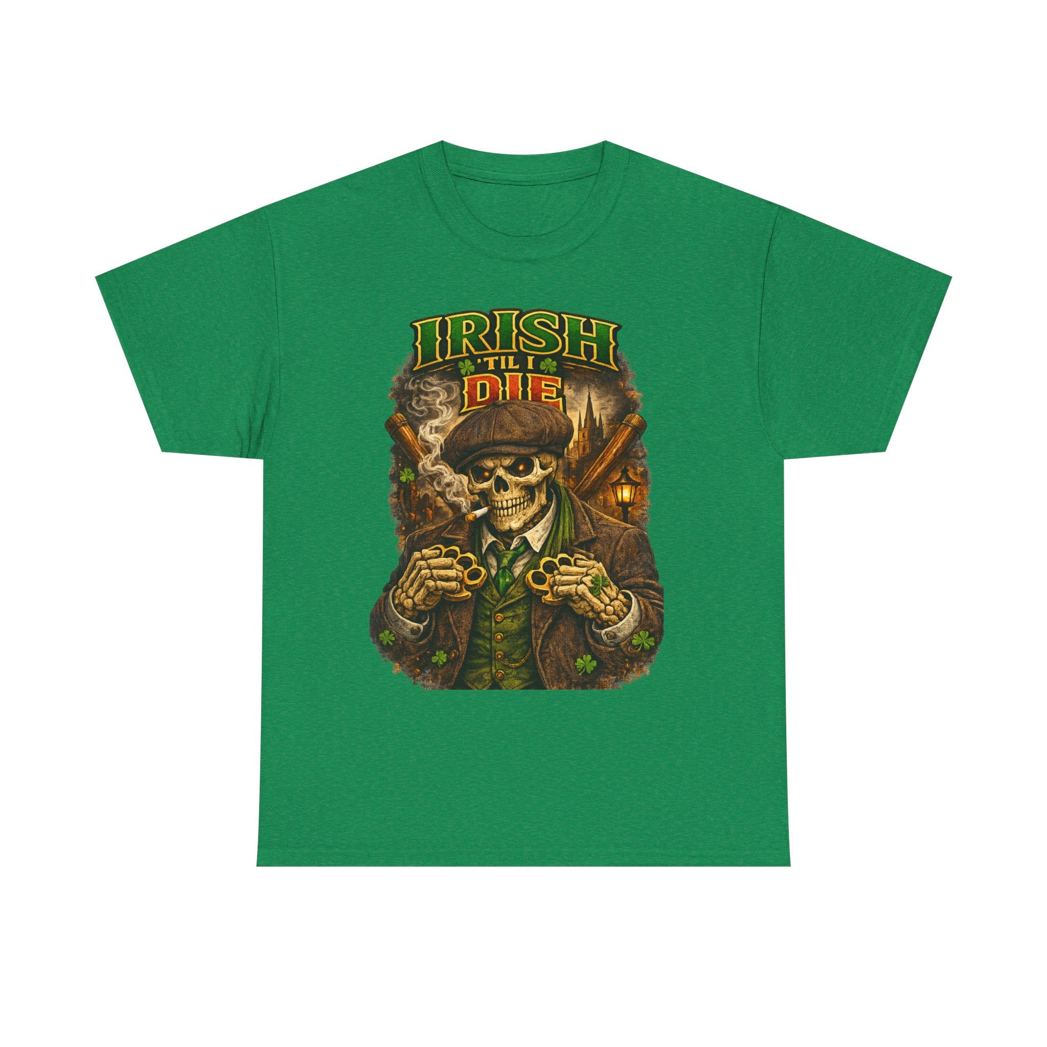 Irish 'Til I Die Skull T-Shirt — St. Patrick's Day Celtic Skeleton Tee