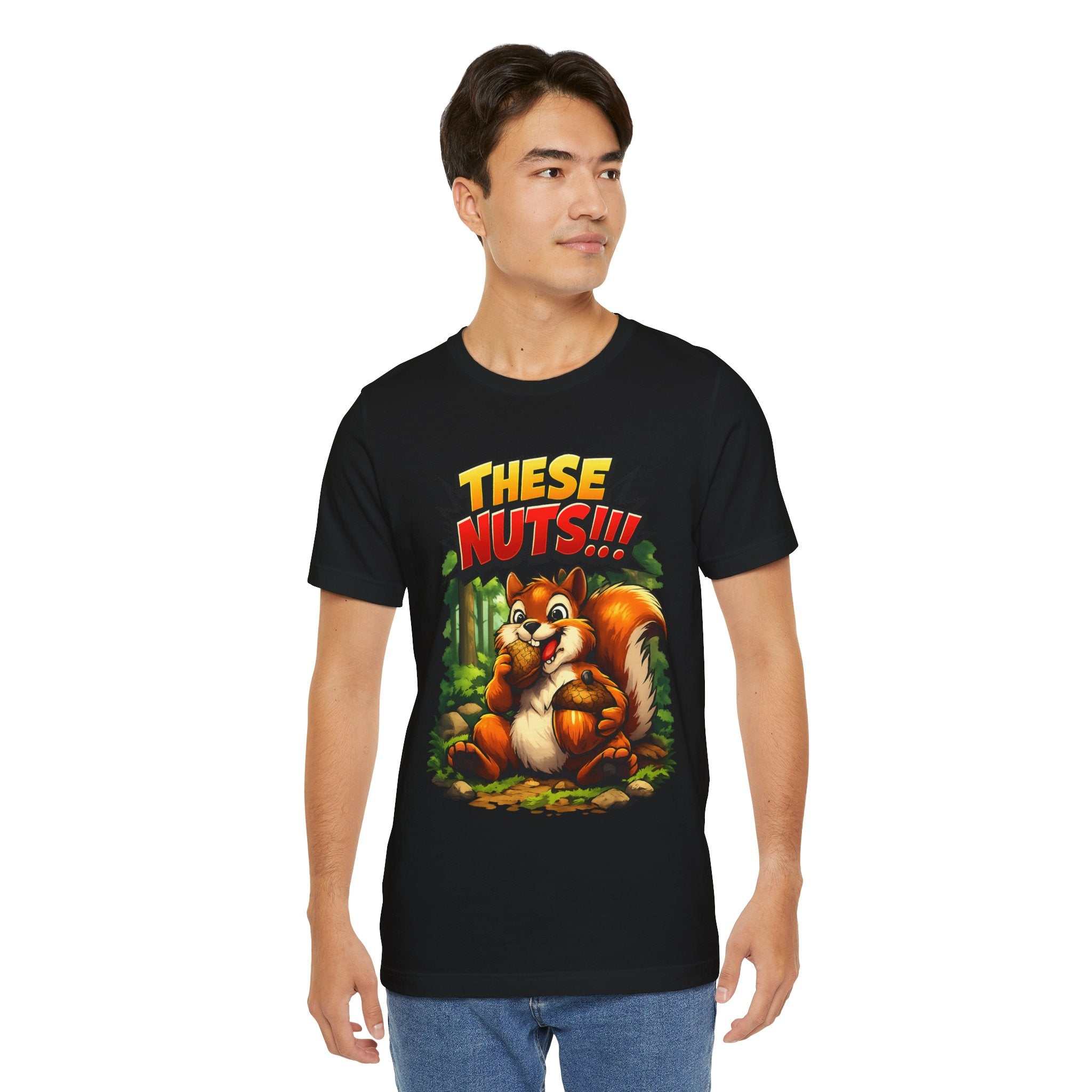 Graphic T-Shirt - Playful Squirrel Woodland Design for Casual Wear
