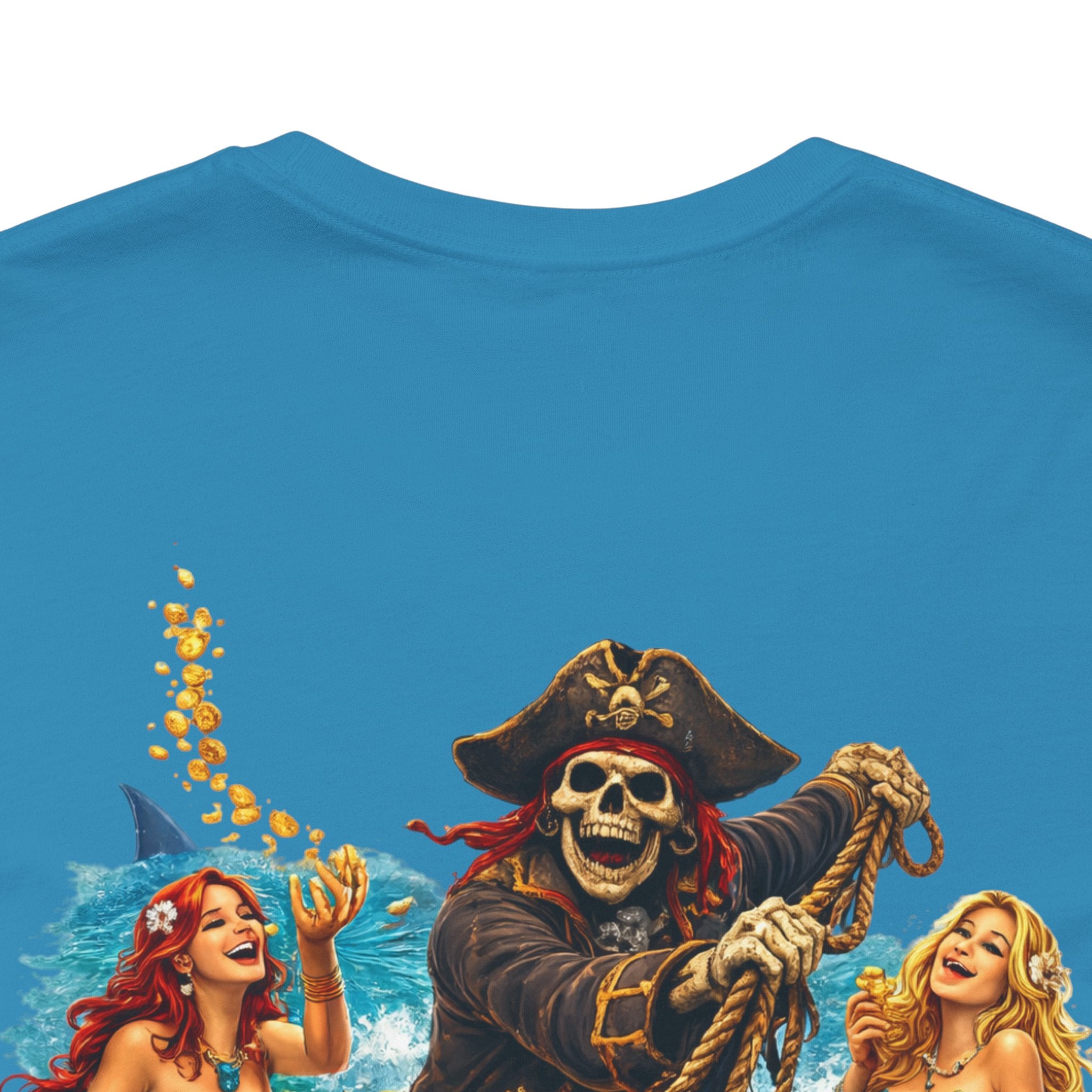 Gold First Pirate Tee — 'Gold First, Questions Later' Treasure Skull T-Shirt
