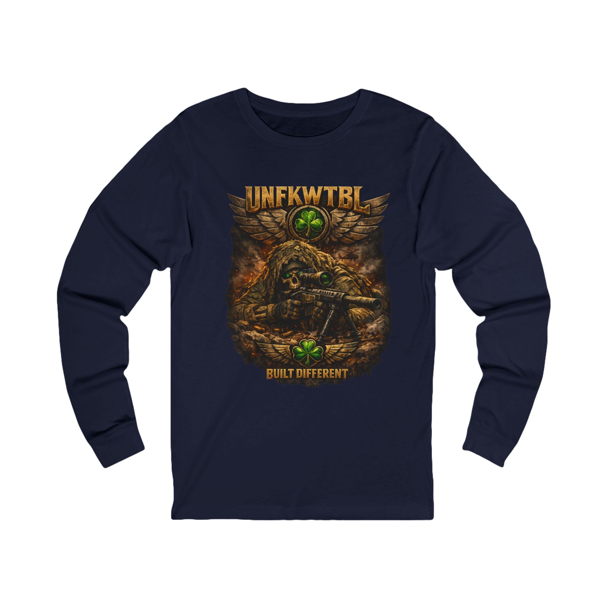 Marine reaper sniper Built Different' Long Sleeve Tee — Military Tank Graphic Shirt