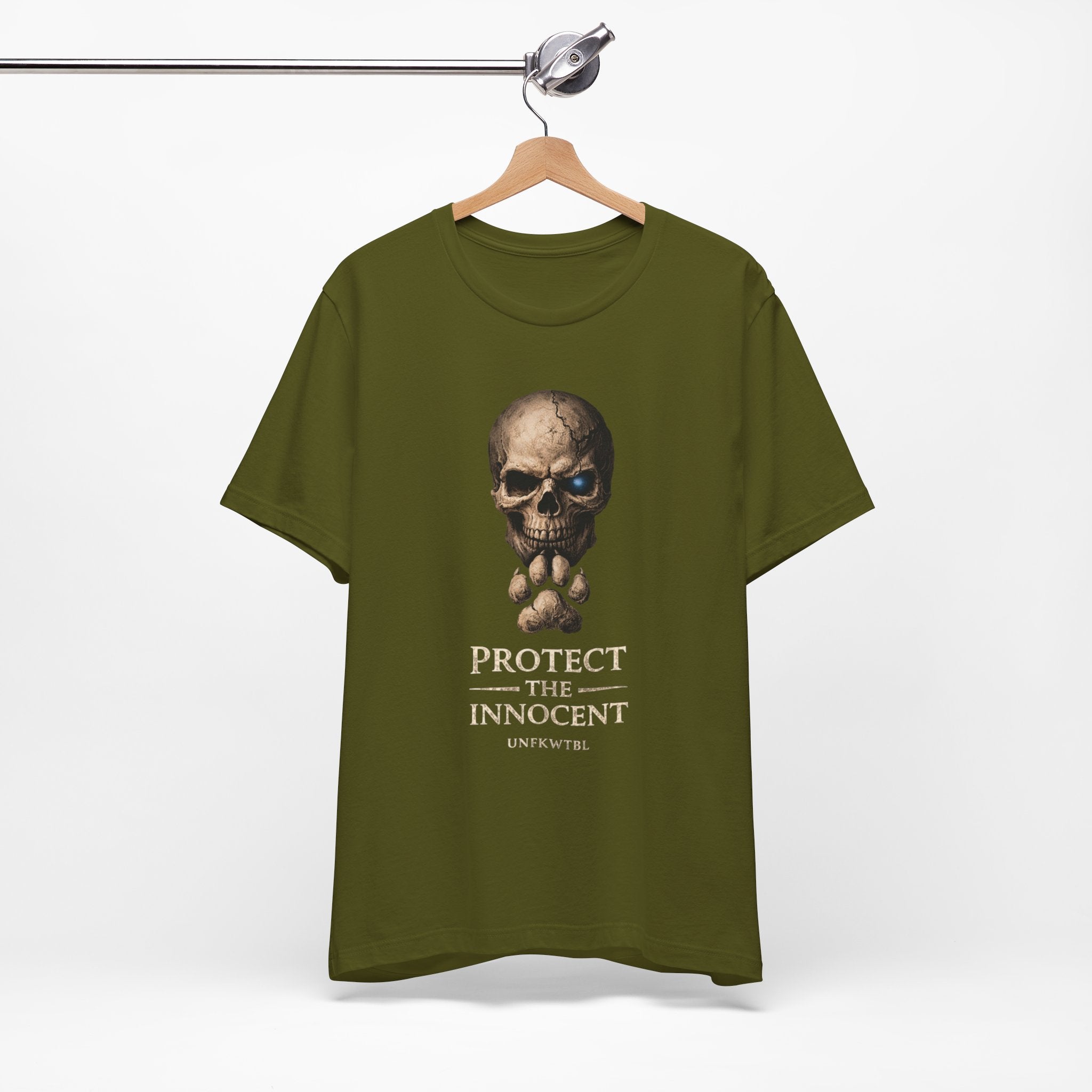 Protect the Innocent Skull Tee — "Harm Them... Answer For It." Statement T-Shirt
