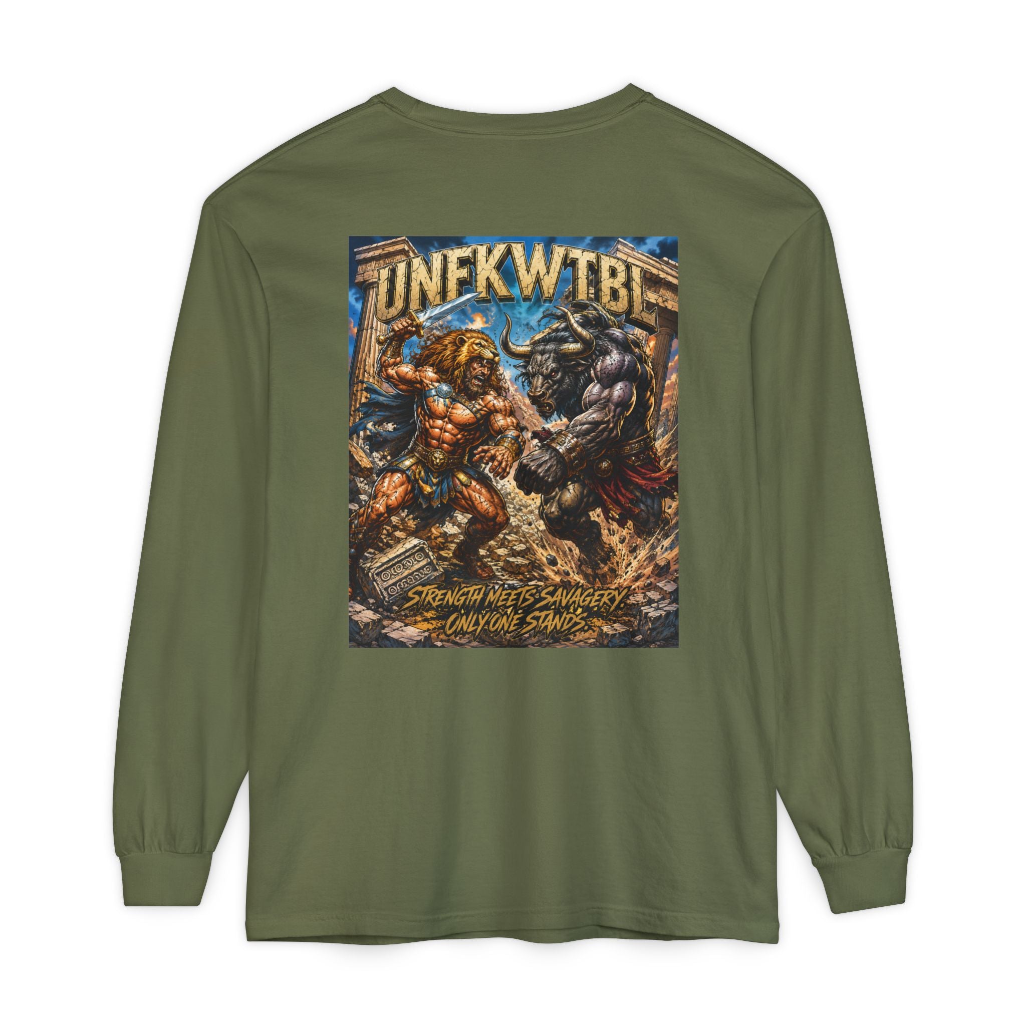 Hercules vs Minotaur Graphic Long Sleeve Tee