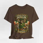Straight Out of Dublin Irish Pub T-Shirt — St. Patrick’s Day Skeleton Pint Tee