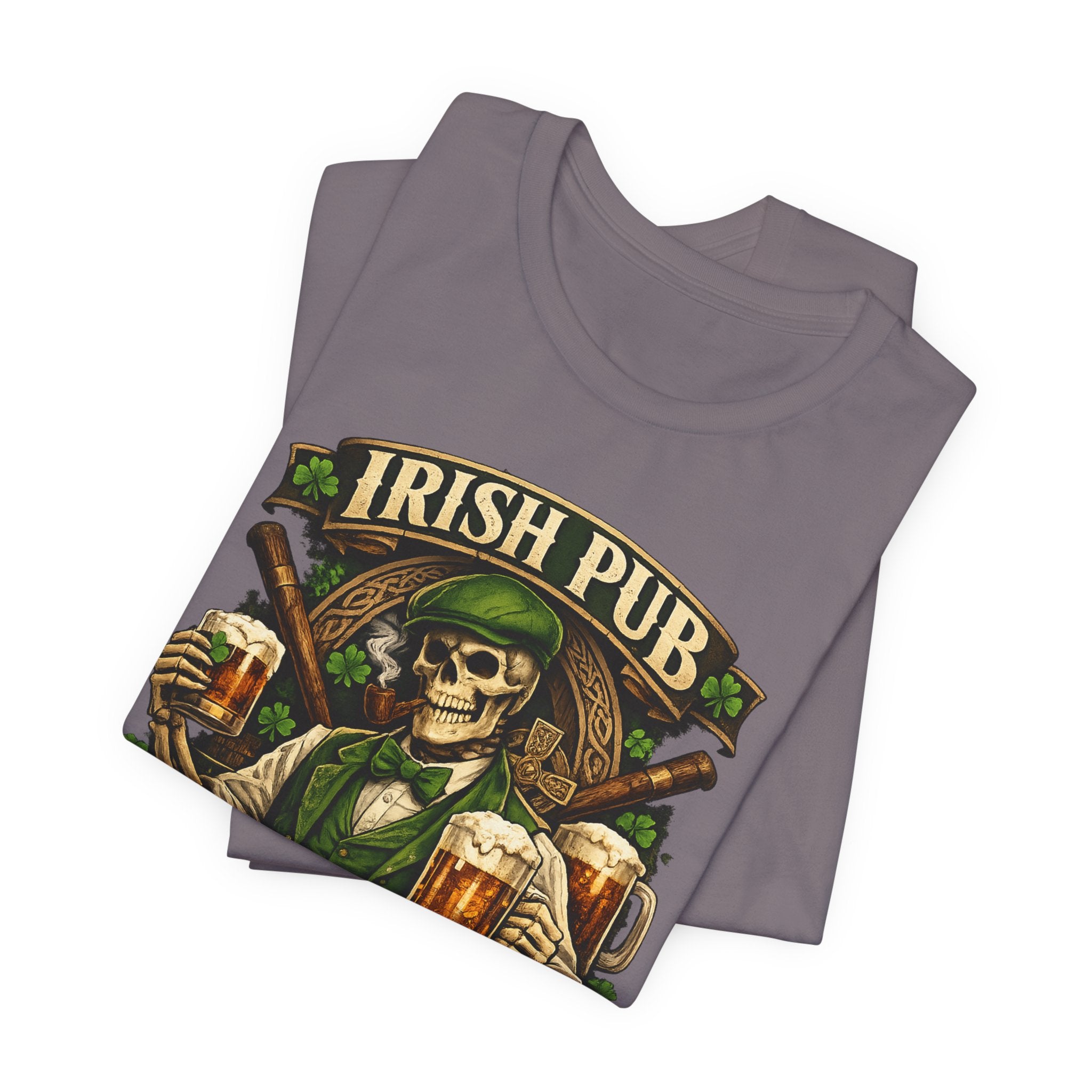 Irish Pub Skull T‑Shirt — "Raise a Toast, Raise Some Hell" St. Patrick’s Day Tee