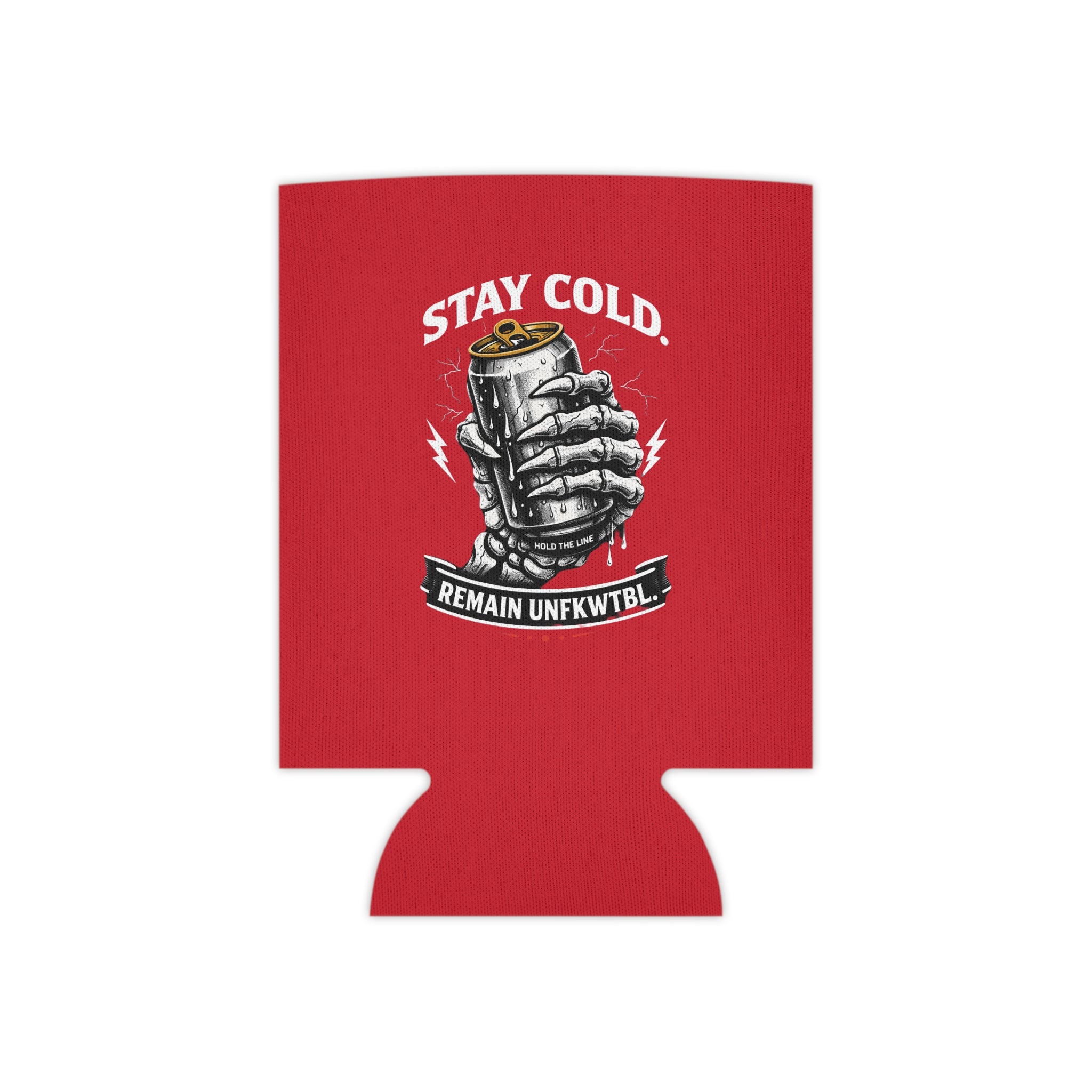 Can Cooler — "Stay Cold, Remain Unfkwtbl" Retro Pinup Skull Design