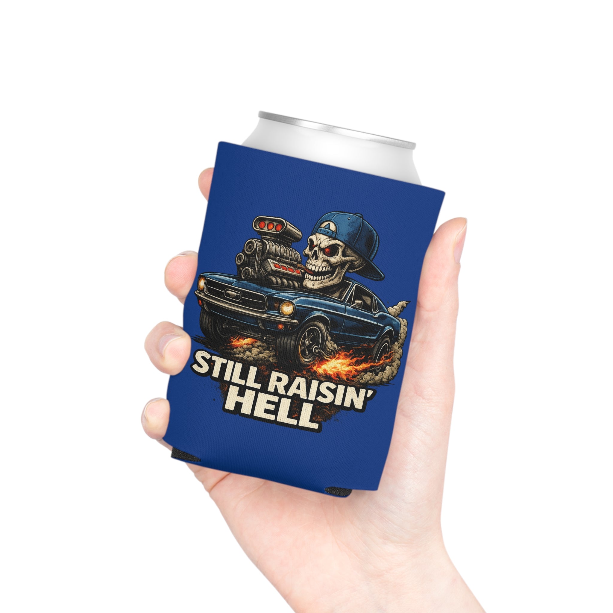 Can Cooler — "Stay Cold. Remain Unfkwtbl." Skull Muscle Car Design