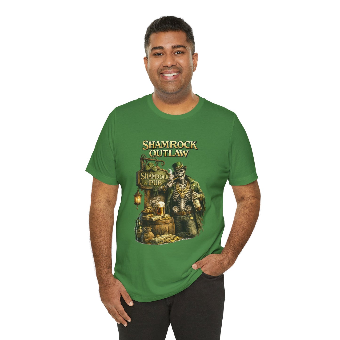 Shamrock Outlaw Tee — Vintage Irish Pub St. Patrick’s Day T‑Shirt