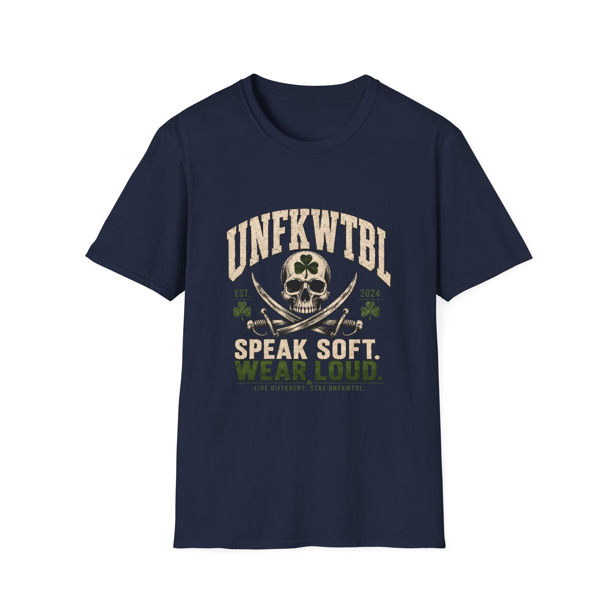 Skull & Crossbones "Speak Soft. Wear Loud." T-Shirt