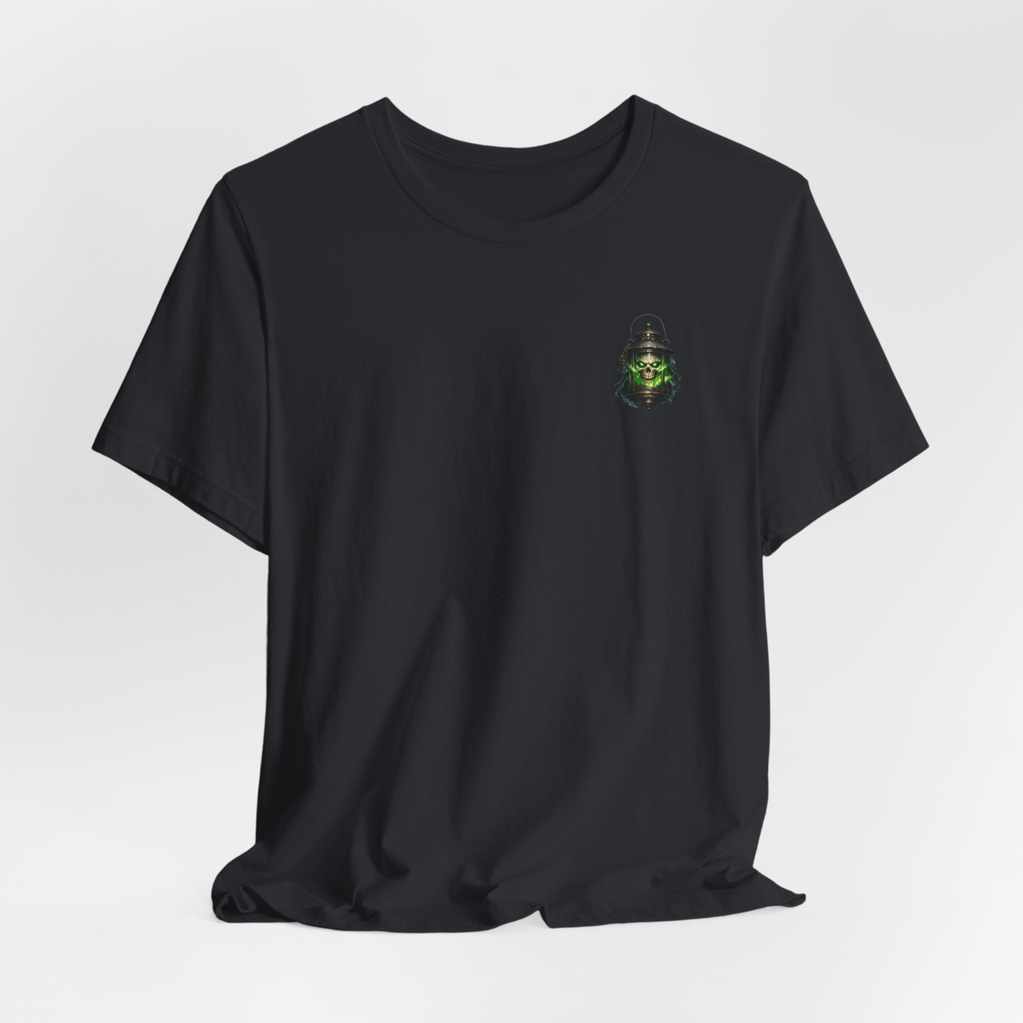 Grim Lantern Skull Tee — Gothic Horror Graphic T-Shirt