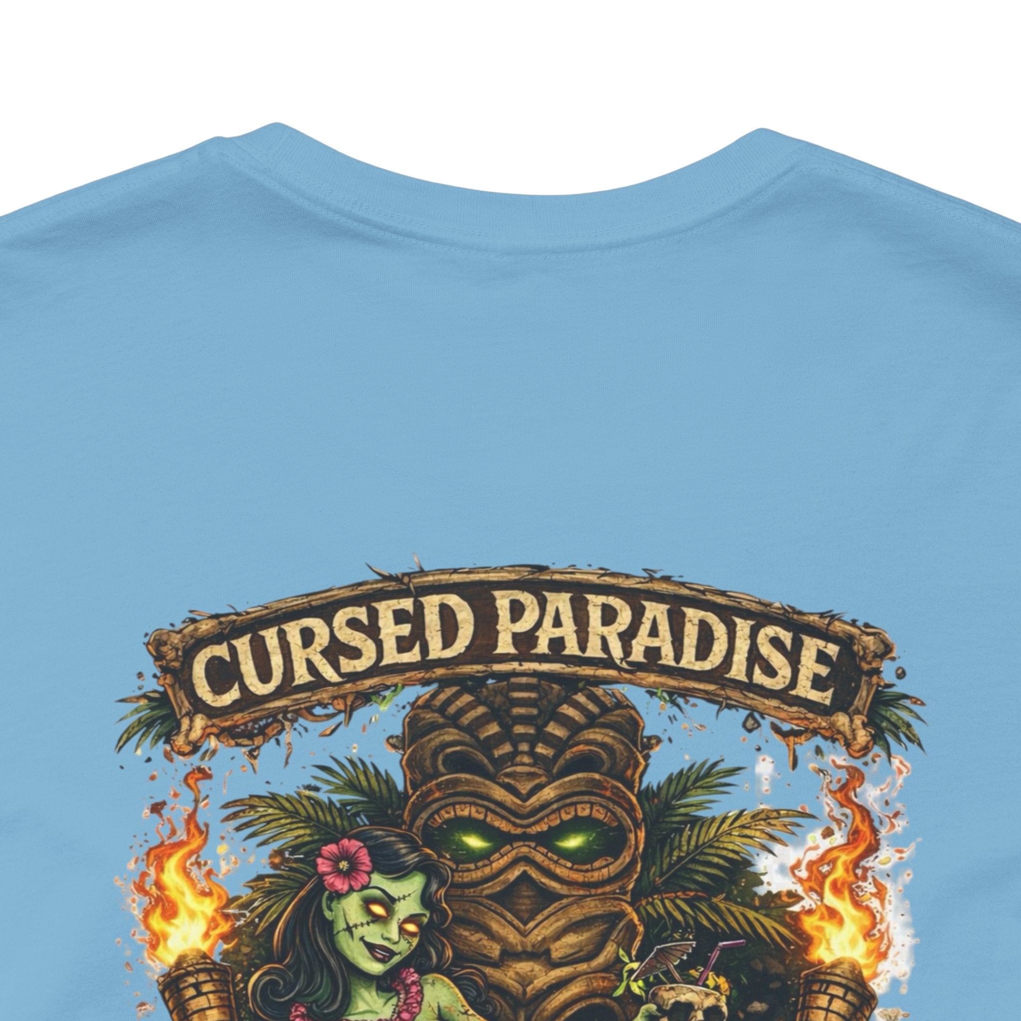 Cursed Paradise T-Shirt — Tropical Tiki Skull Graphic Tee