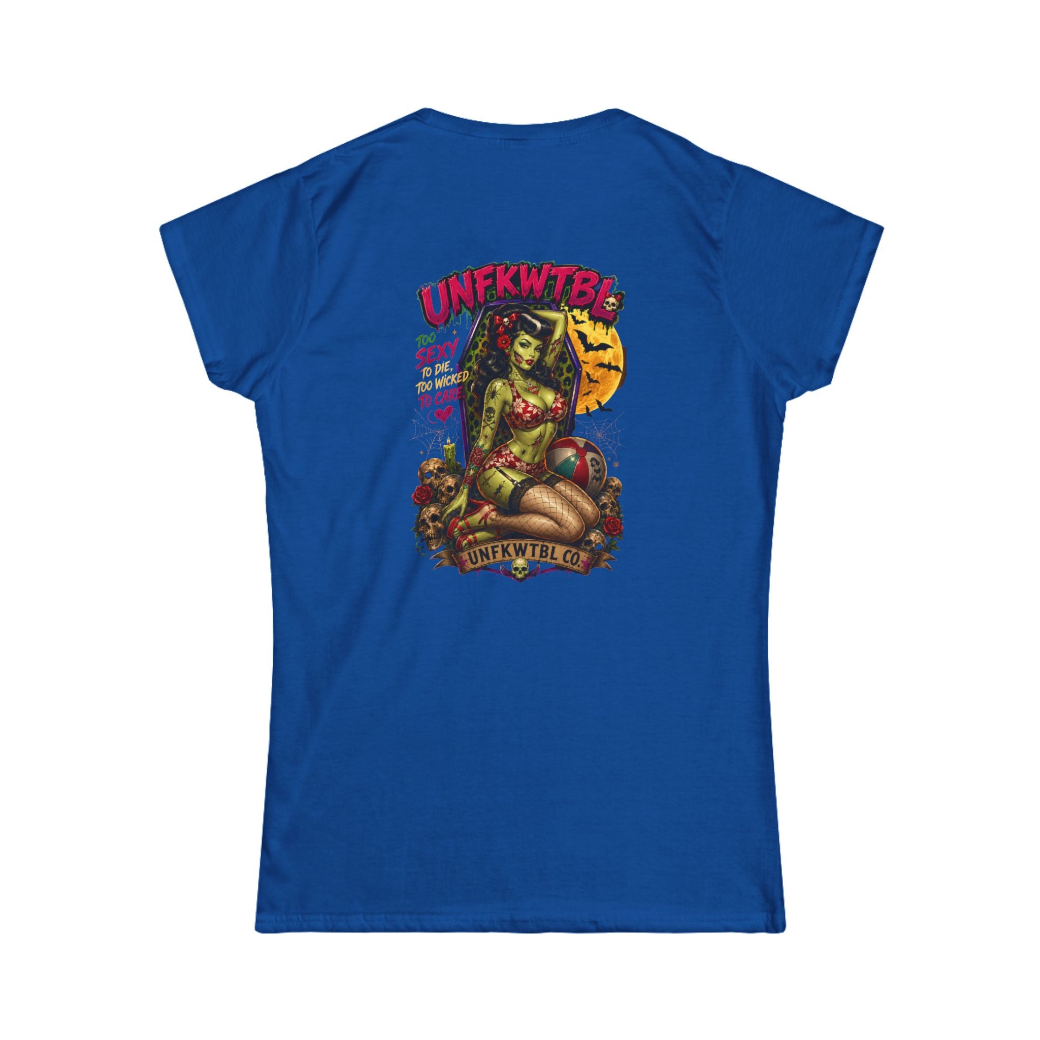 Zombie pinupWomen’s Tee - Classic White Softstyle Crewneck