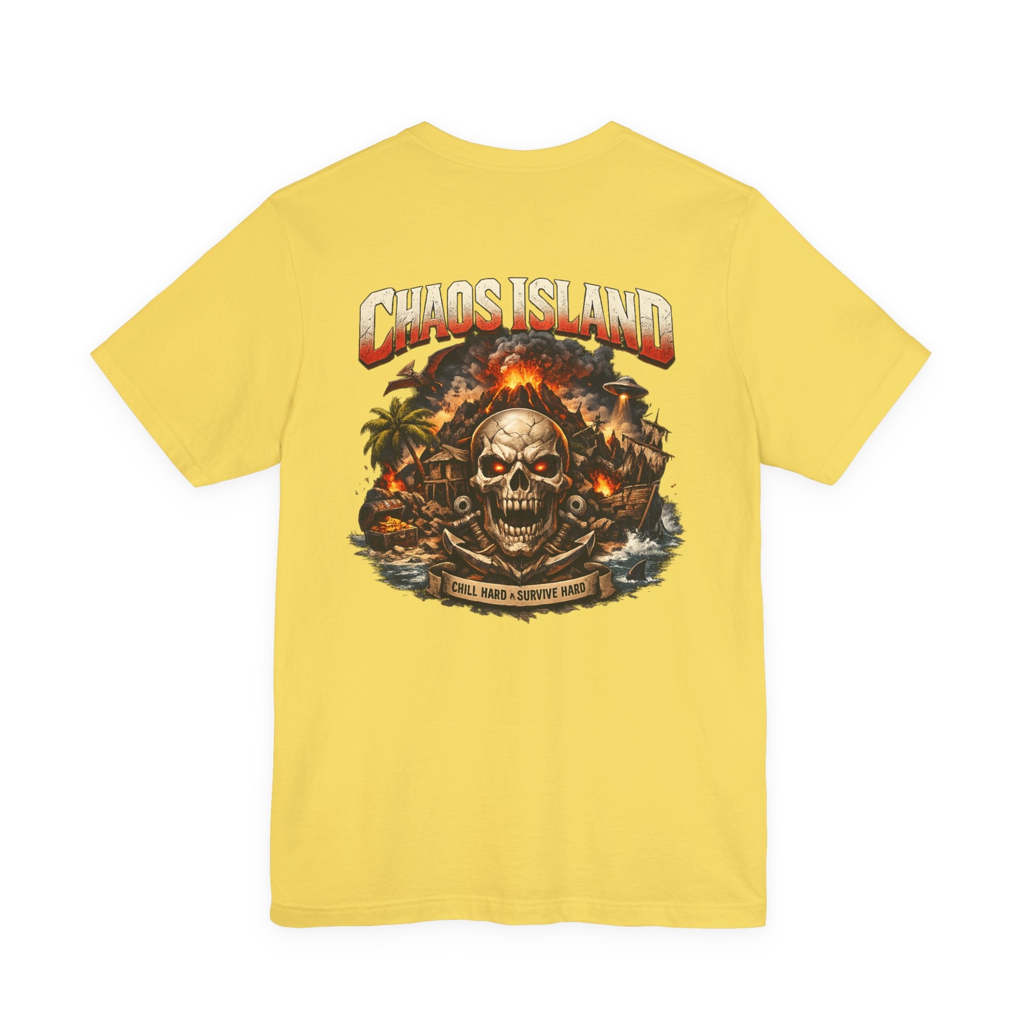 Chaos Island Skull T-Shirt — Tropical Pirate Graphic Tee