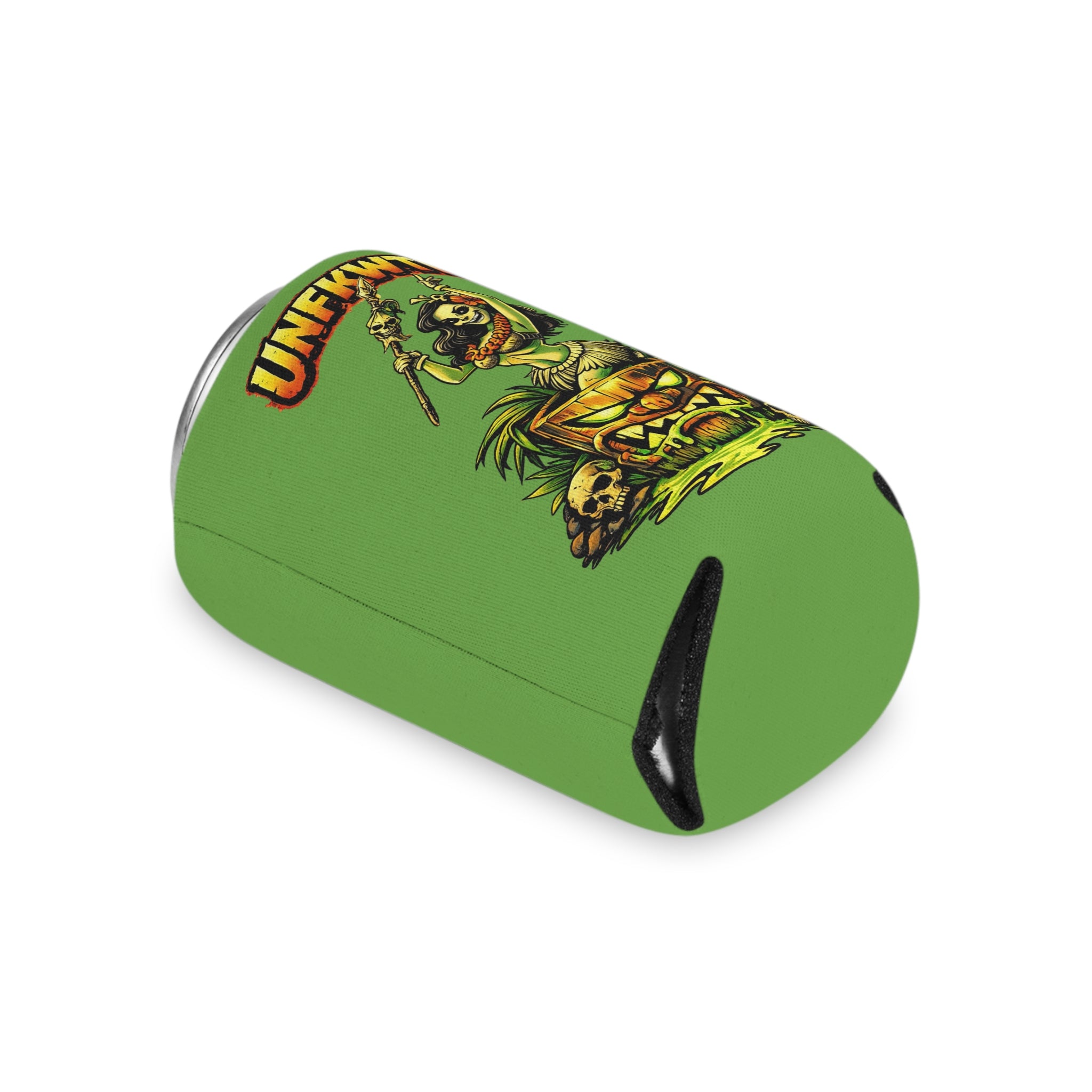 Can Cooler — "Stay Cold. Remain UNFKWTBL" Tropical Skull Beer Koozie