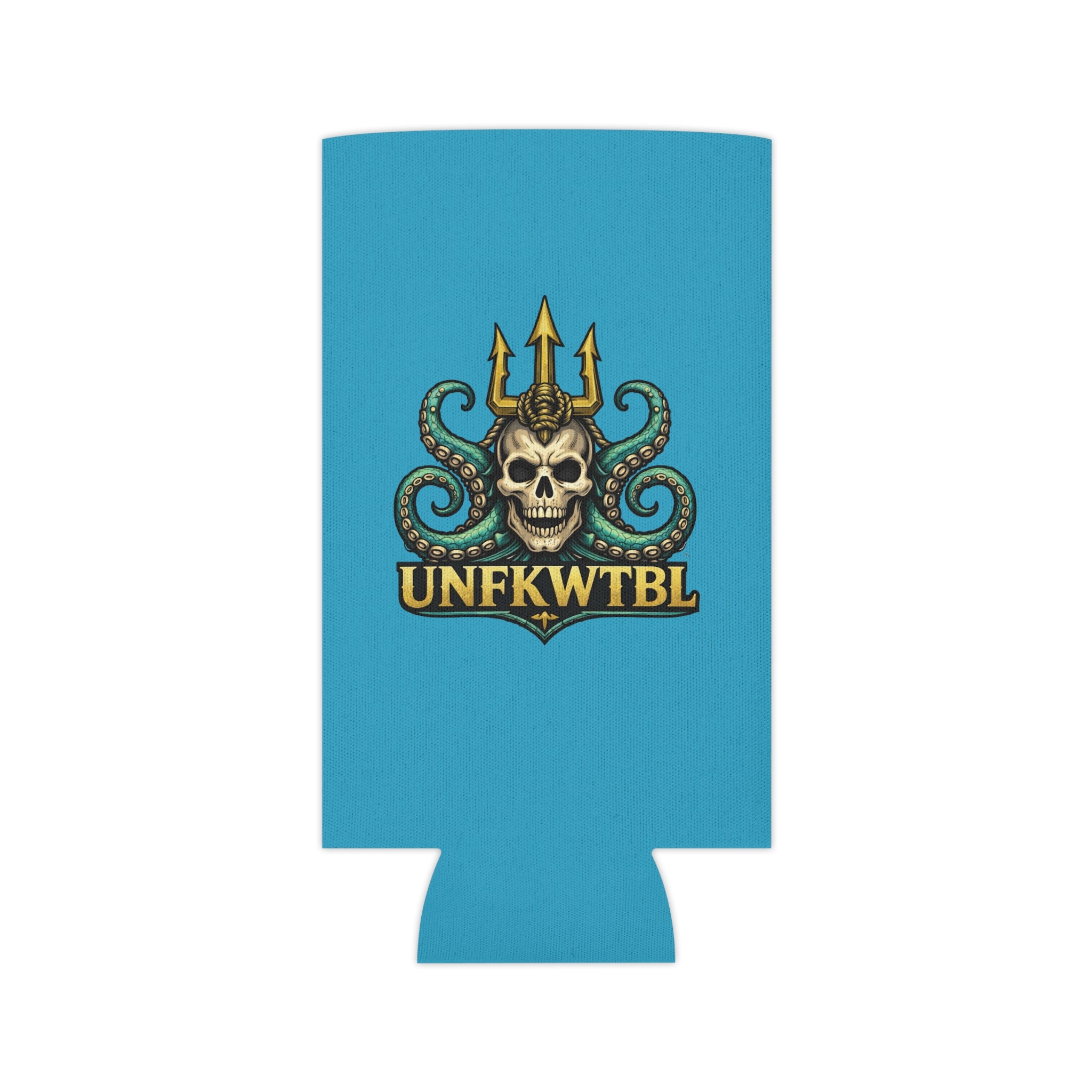 Can Cooler — "Stay Cold, Remain UNFKWTBL" Skull & Trident Beer Koozie