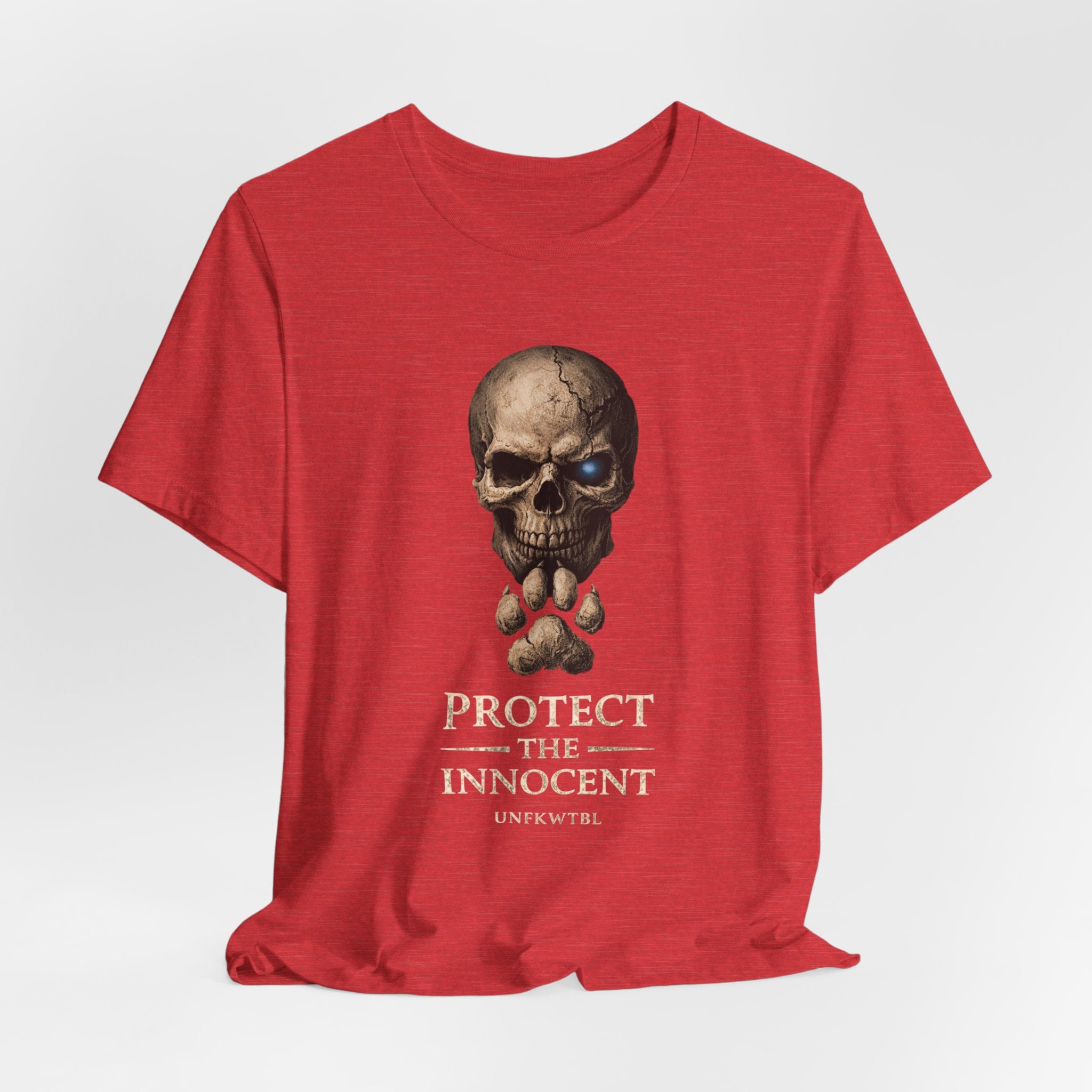 Protect the Innocent Skull Tee — "Harm Them... Answer For It." Statement T-Shirt