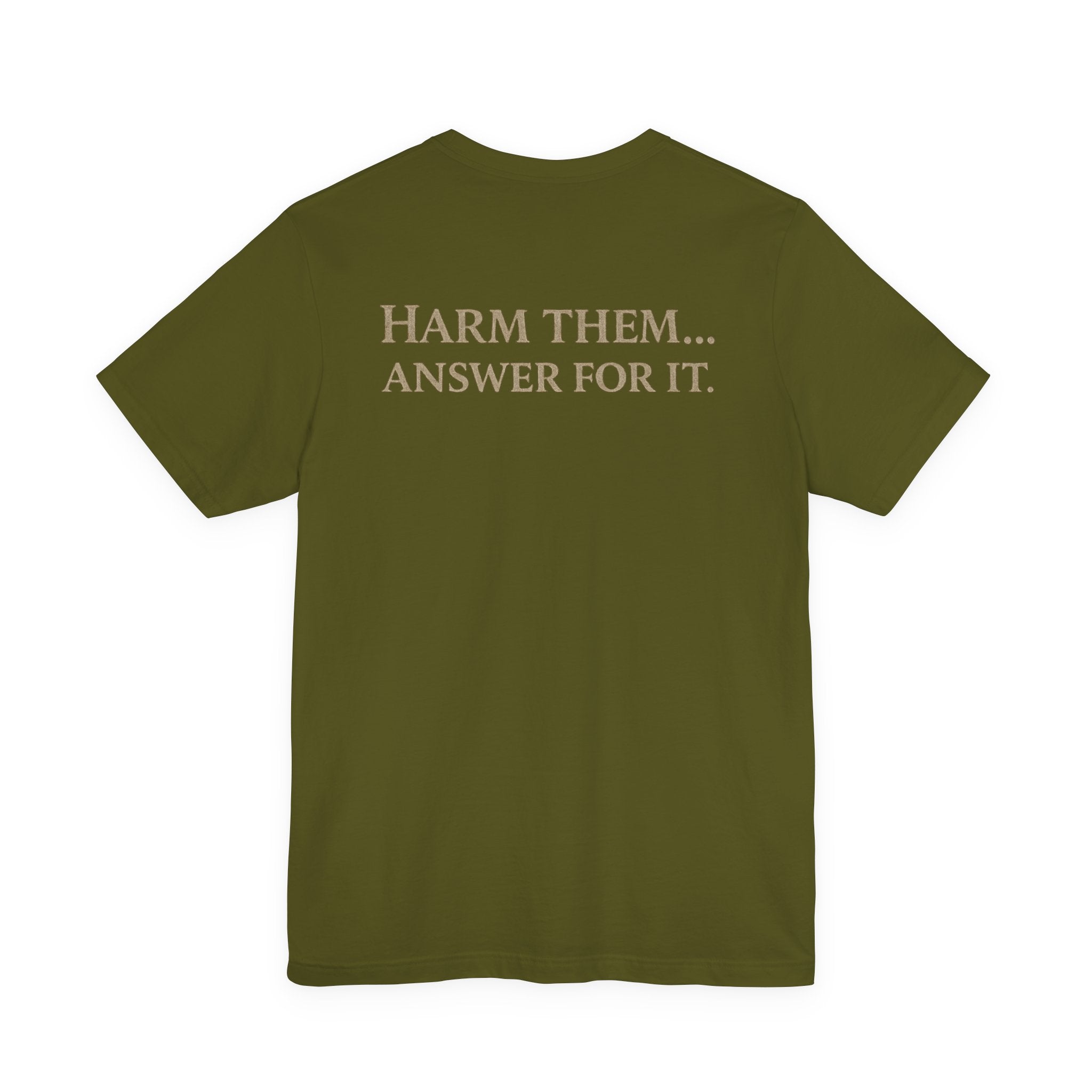 Protect the Innocent Skull Tee — "Harm Them... Answer For It." Statement T-Shirt