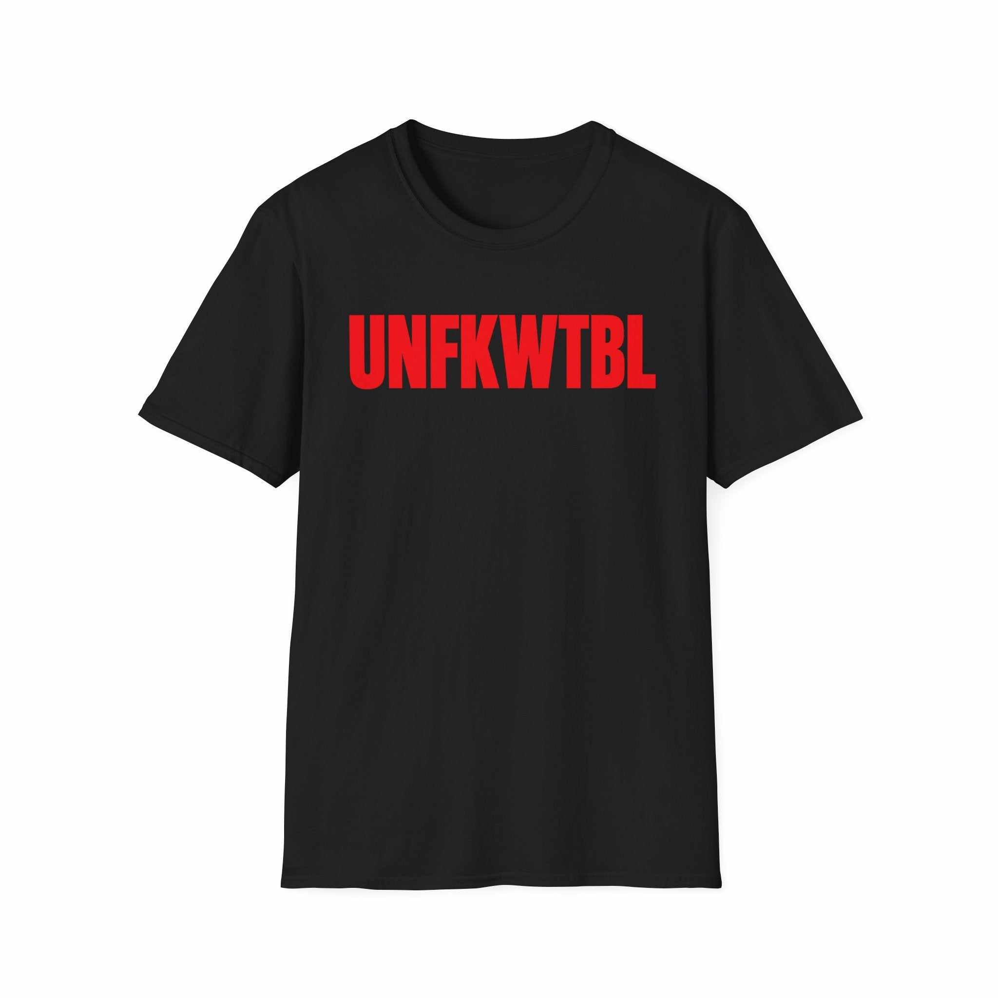 UNFKWTBL Graphic T-Shirt in bold red with block lettering on soft breathable cotton