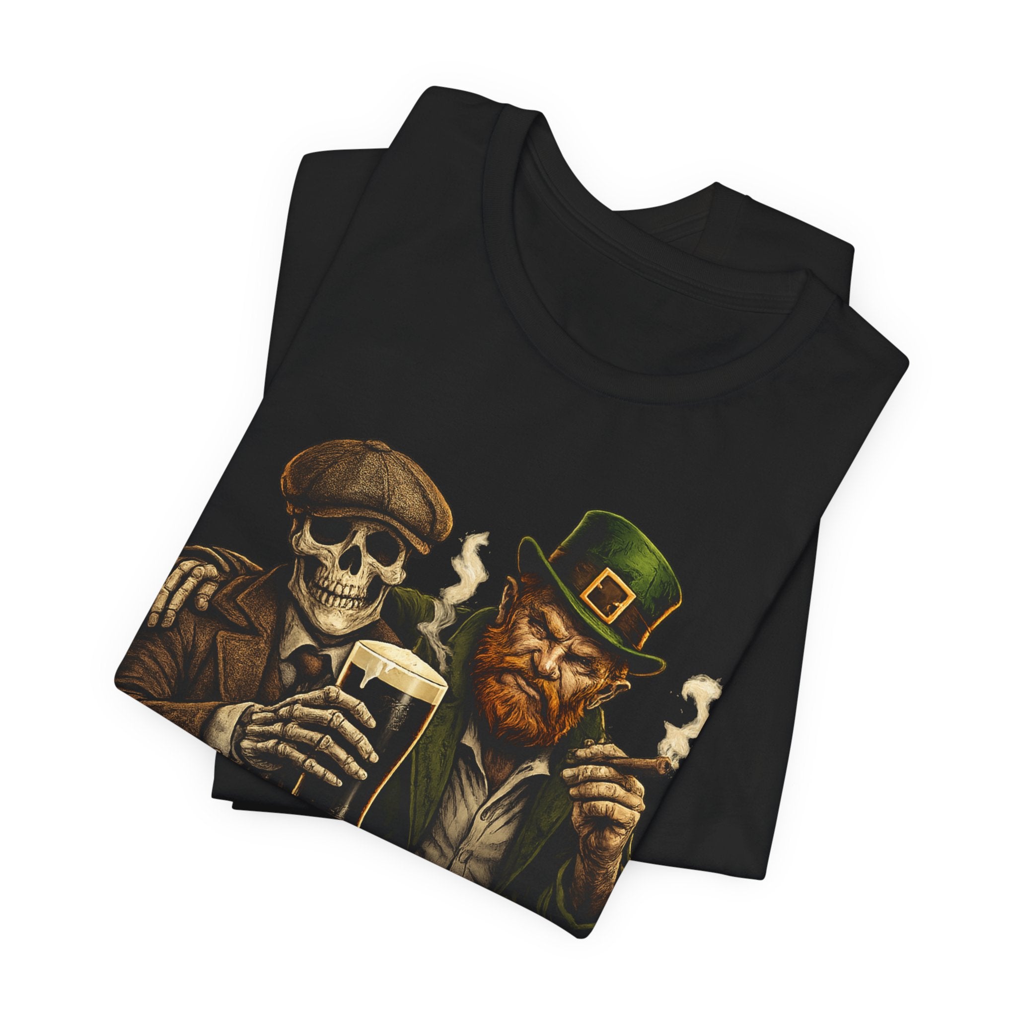 Loyalty Over Luck St. Patrick’s Tee — Vintage Leprechaun & Skeleton Pub Graphic T‑Shirt