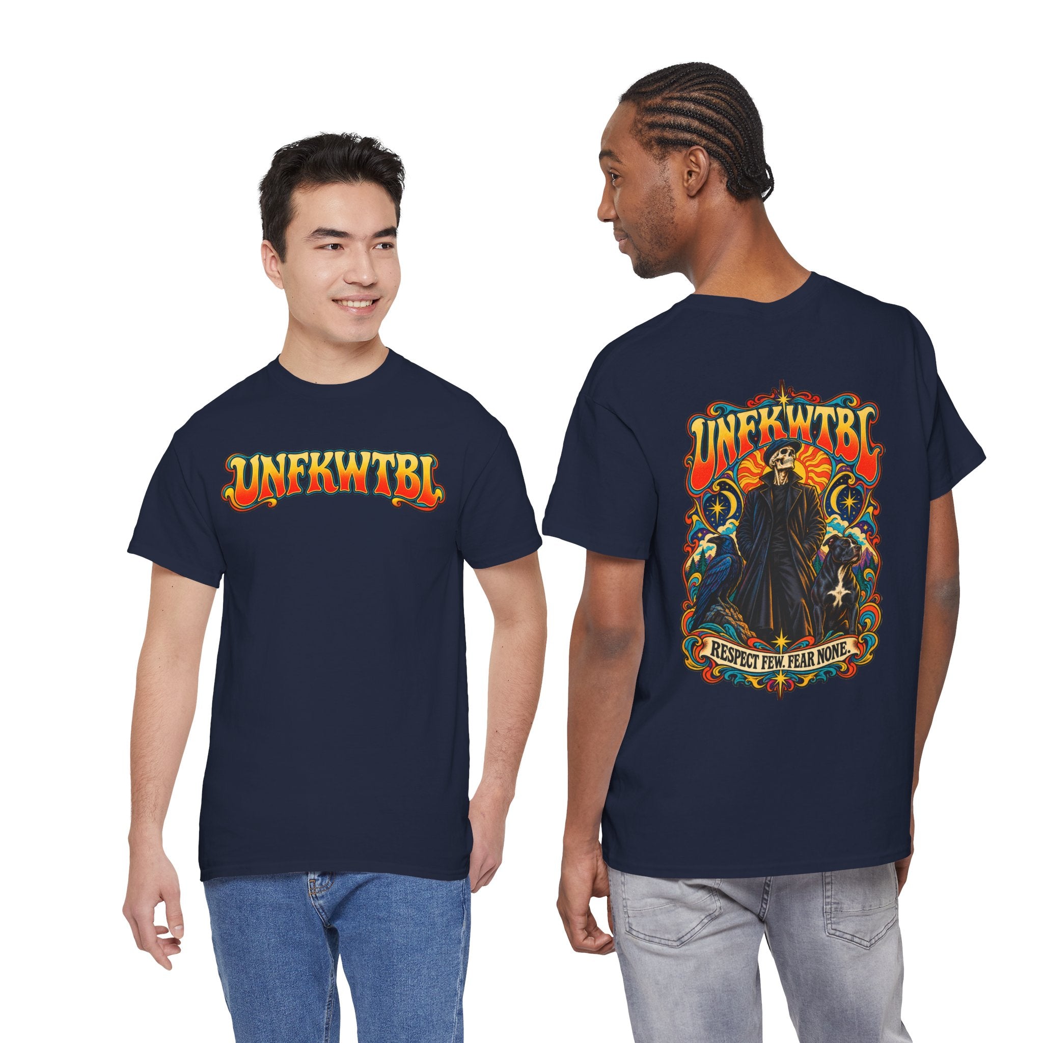 Respect Few. Fear None. Cloaked Figure Graphic Tee