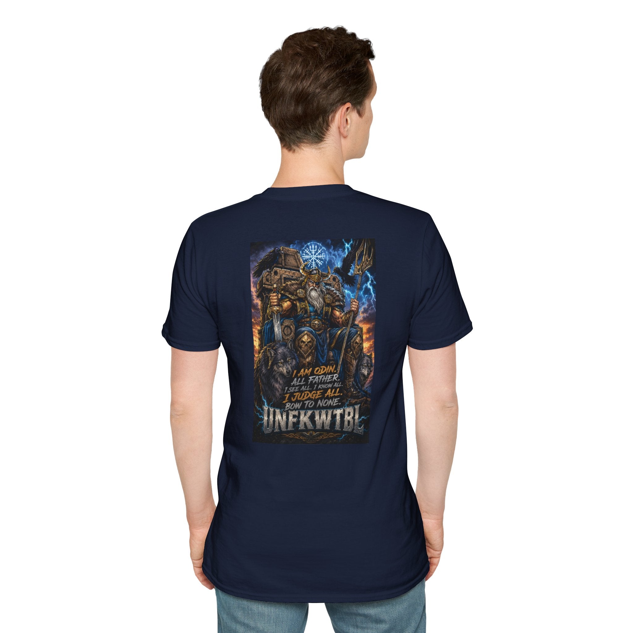 Odin Viking Wolf Crest T-Shirt — 'UNFKWTBL' Graphic Tee