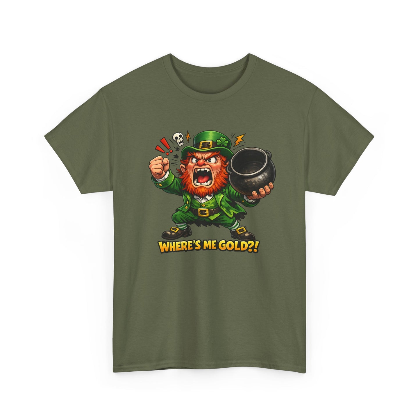 Leprechaun Where's My Pot of Gold T-Shirt | St. Patrick's Day Irish Tee