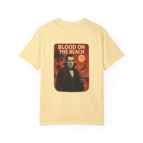 DRACULA Beach Horror Unisex T-shirt, Vintage Vampire Tee, Summer Apparel, Halloween Gift, Beach Party Wear, Unisex Graphic Shirt