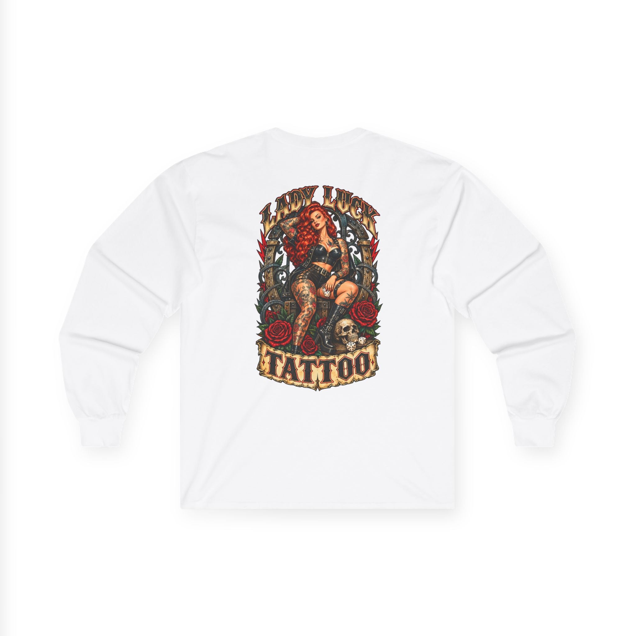 Lady Luck Tattoo Rebel Pinup Long-Sleeve Tee