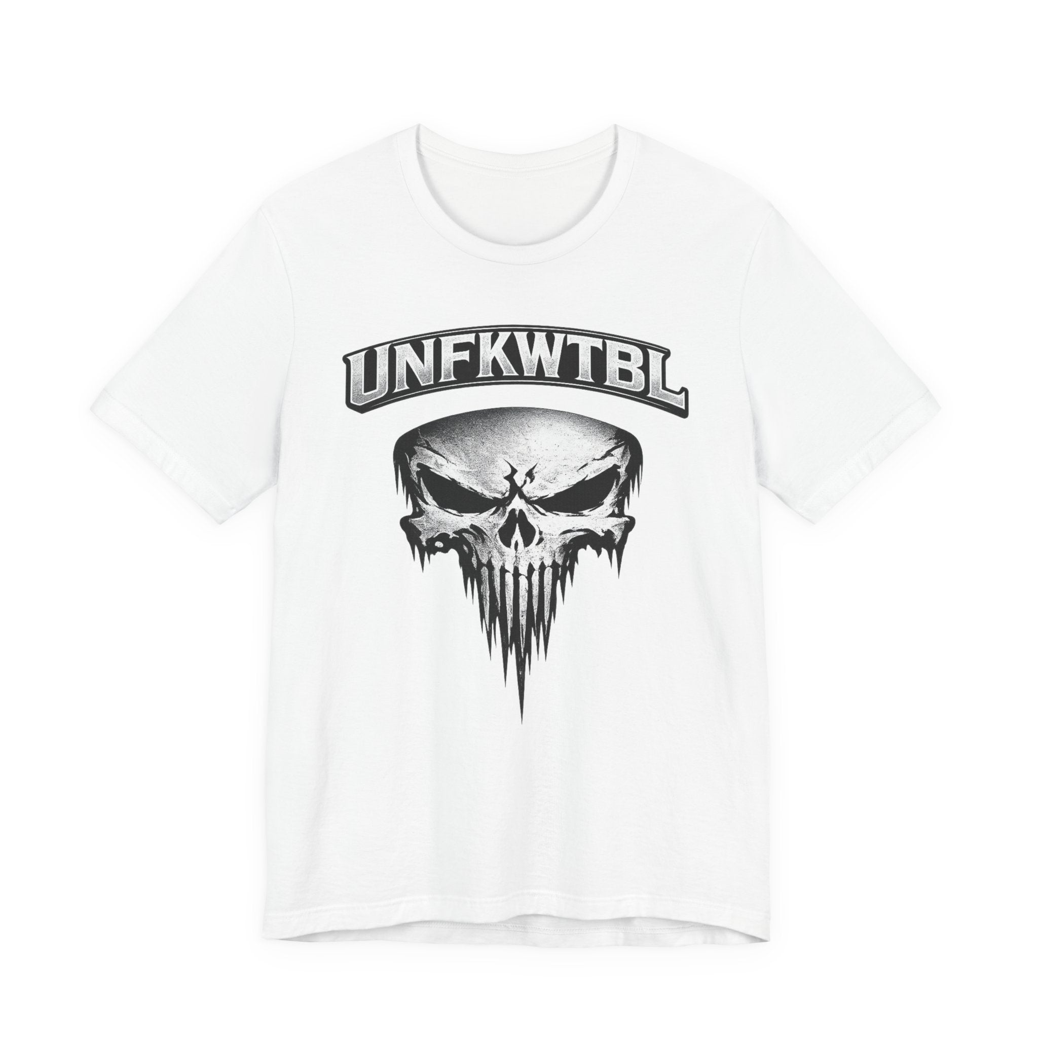 Skull Graphic T-Shirt - UNFKWTBL Gothic Drip Logo Tee