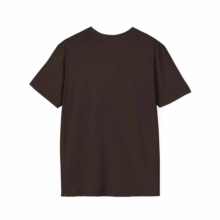 Black Atlas Strength unisex softstyle t-shirt with crew neckline, back view