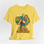 Horror Mashup Tee — 'No Give Backs' Jason & Daphne Retro Graphic T-Shirt