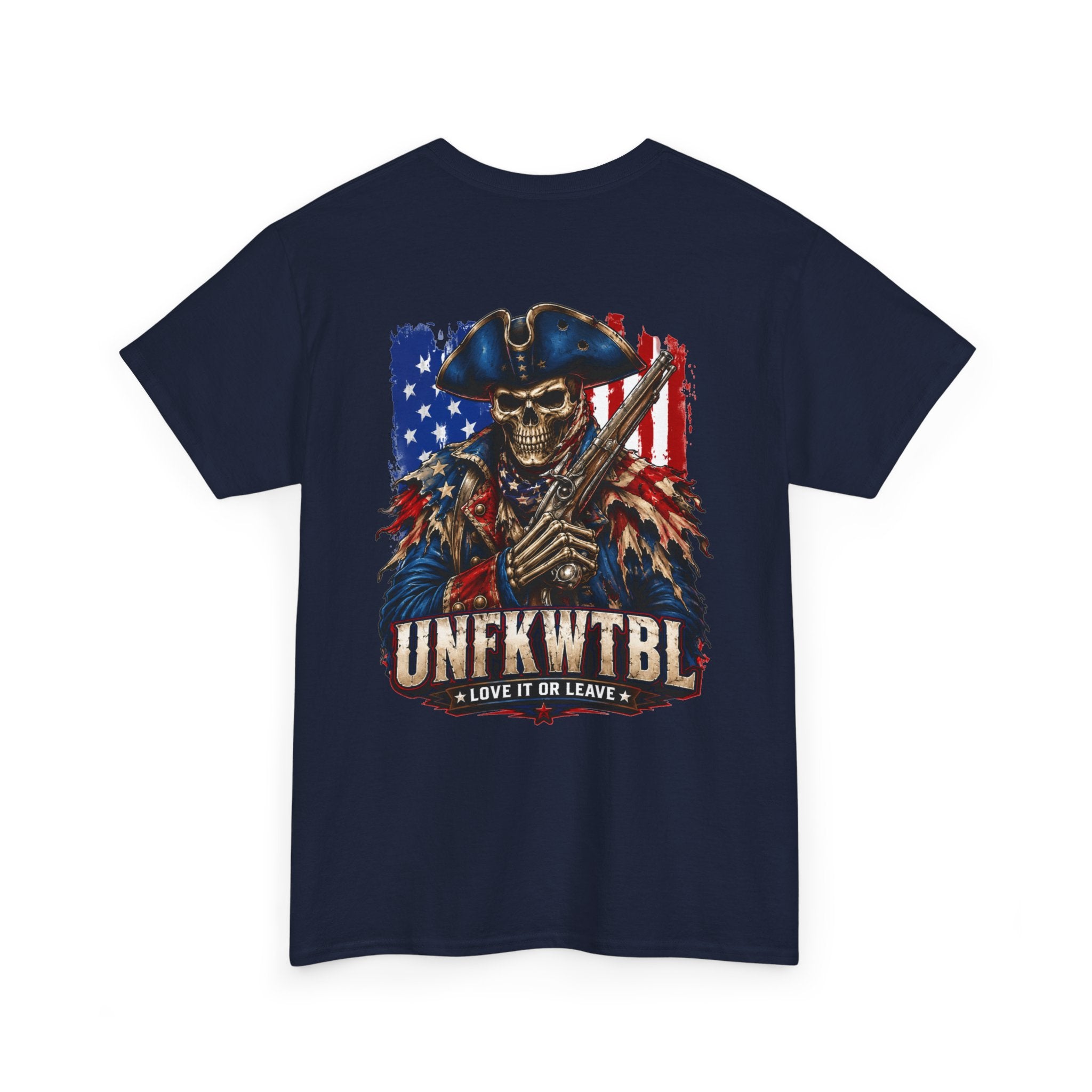 Patriotic Skull Tee — "UNFKWTBL" Americana Graphic T‑Shirt