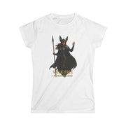 White women's tee with Valkyrie maiden of honor Norse legend design
