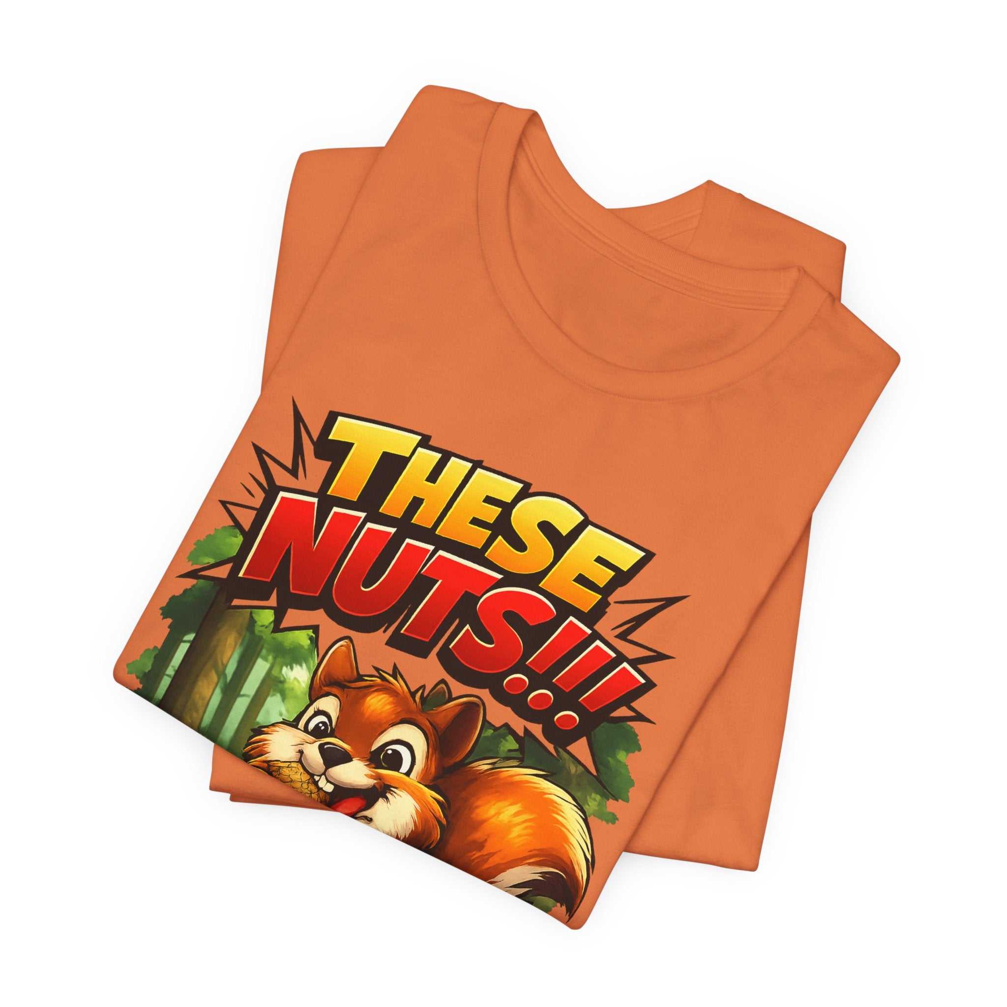 Graphic T-Shirt - Playful Squirrel Woodland Design for Casual Wear