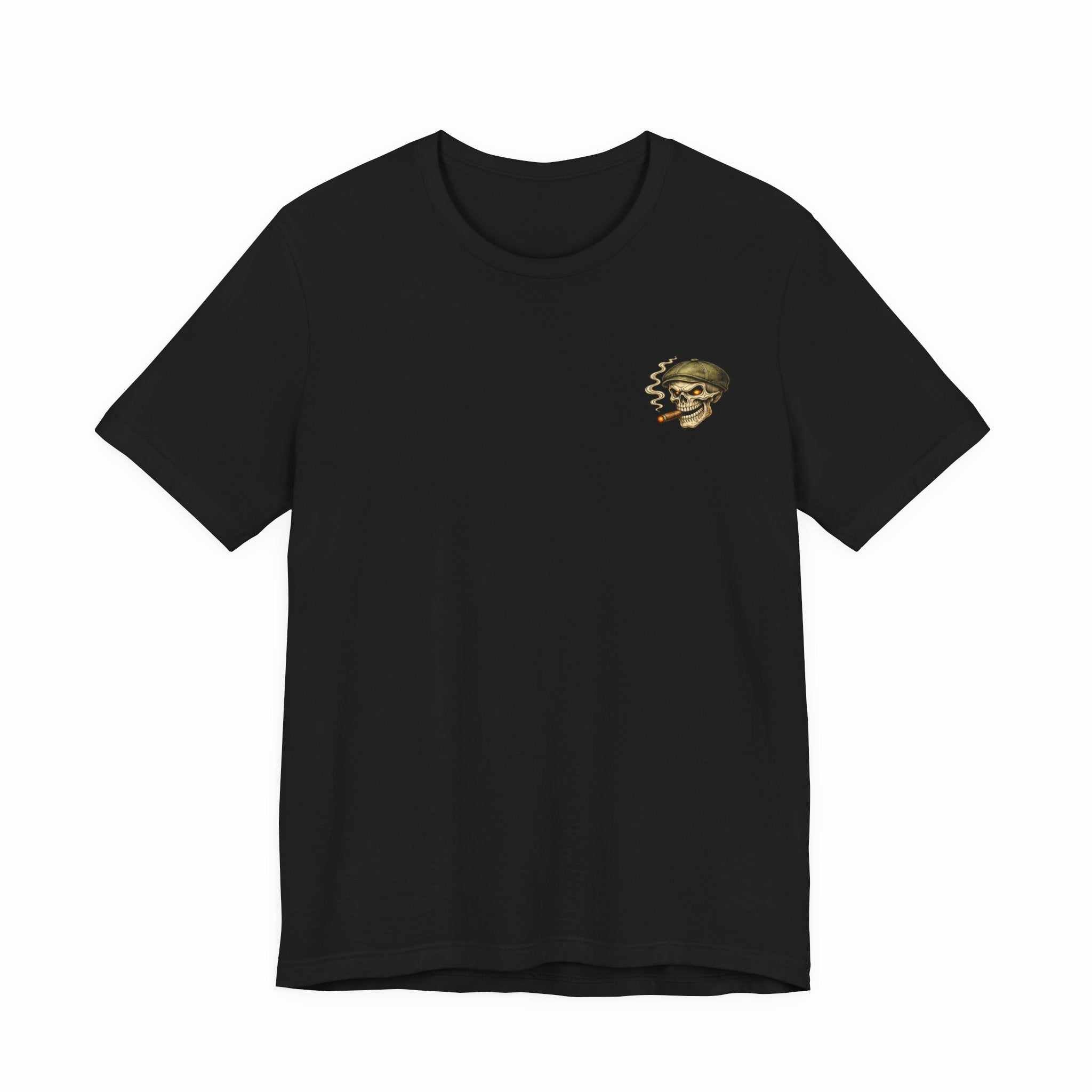 Built Different Skull Tee featuring bold biker skull graphic and "BUILT DIFFERENT" tagline on black soft cotton shirt