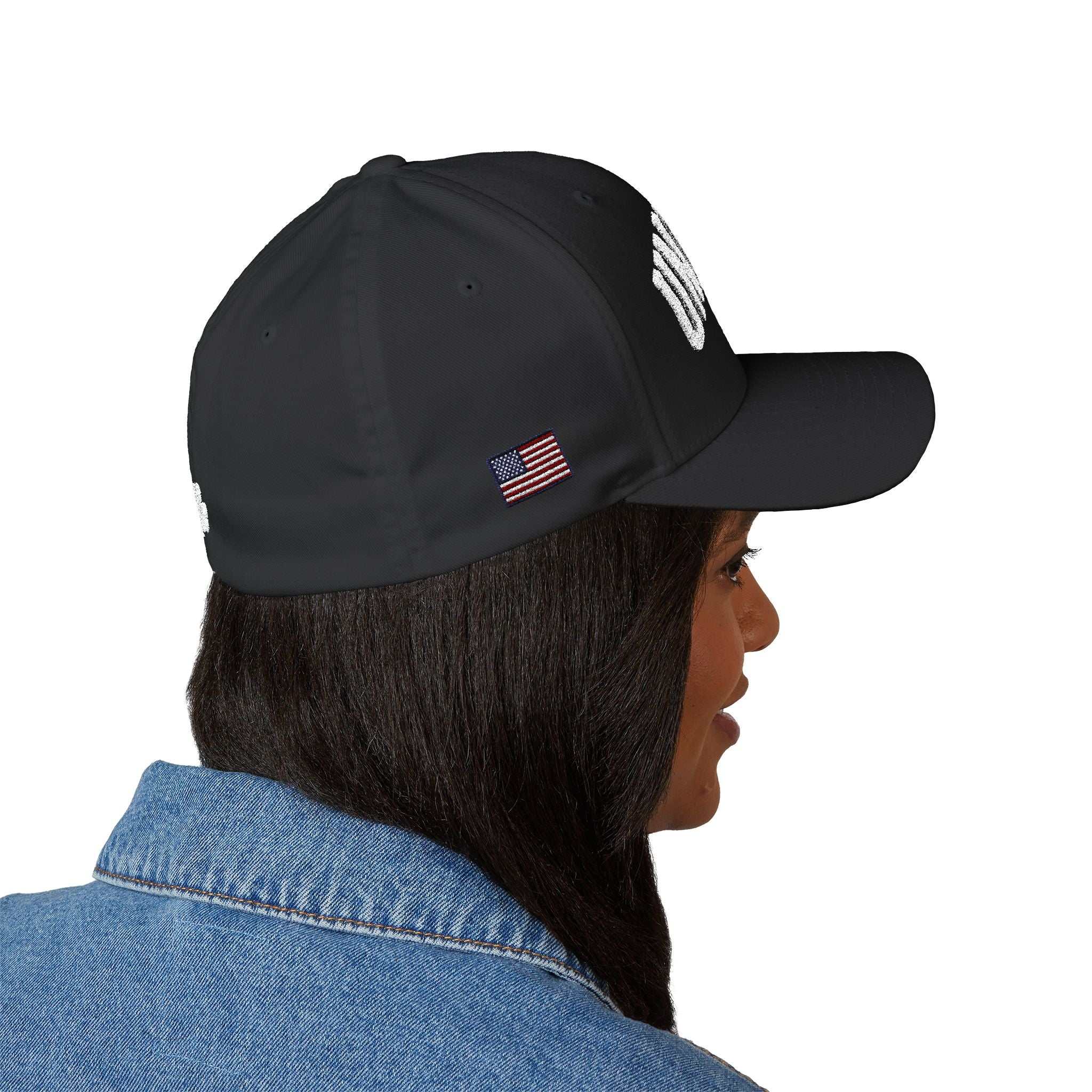 UNFKWTBL Embroidered Baseball Cap – Bold Patch Lettering, Lucky Clover/ American Flag Accent