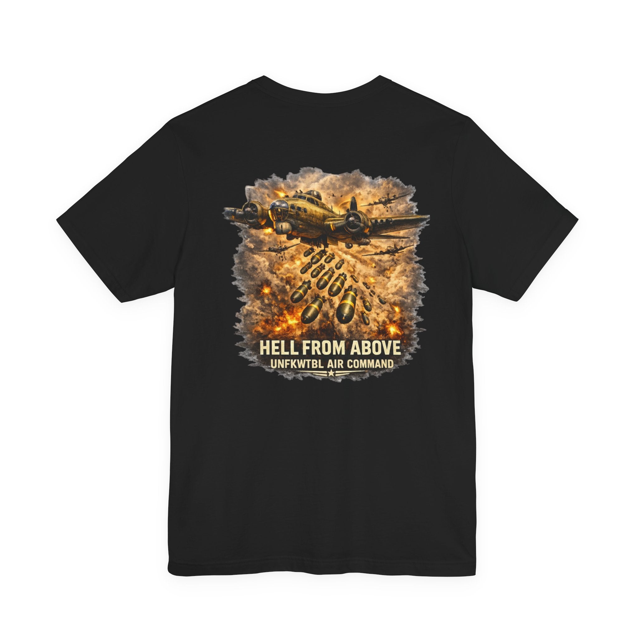 T‑Shirt — "Hell From Above" Vintage Bomber Plane Graphic Tee