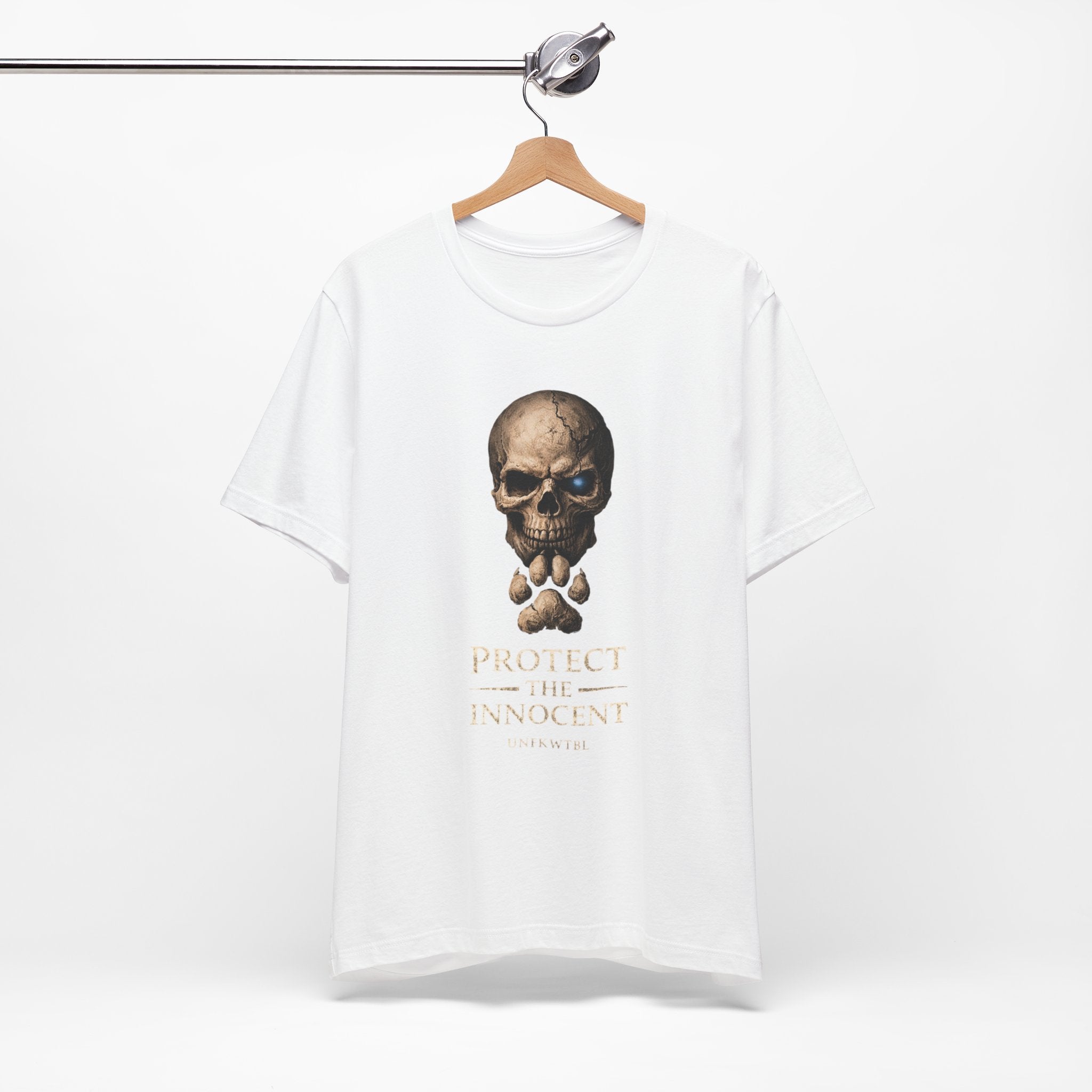 Protect the Innocent Skull Tee — "Harm Them... Answer For It." Statement T-Shirt