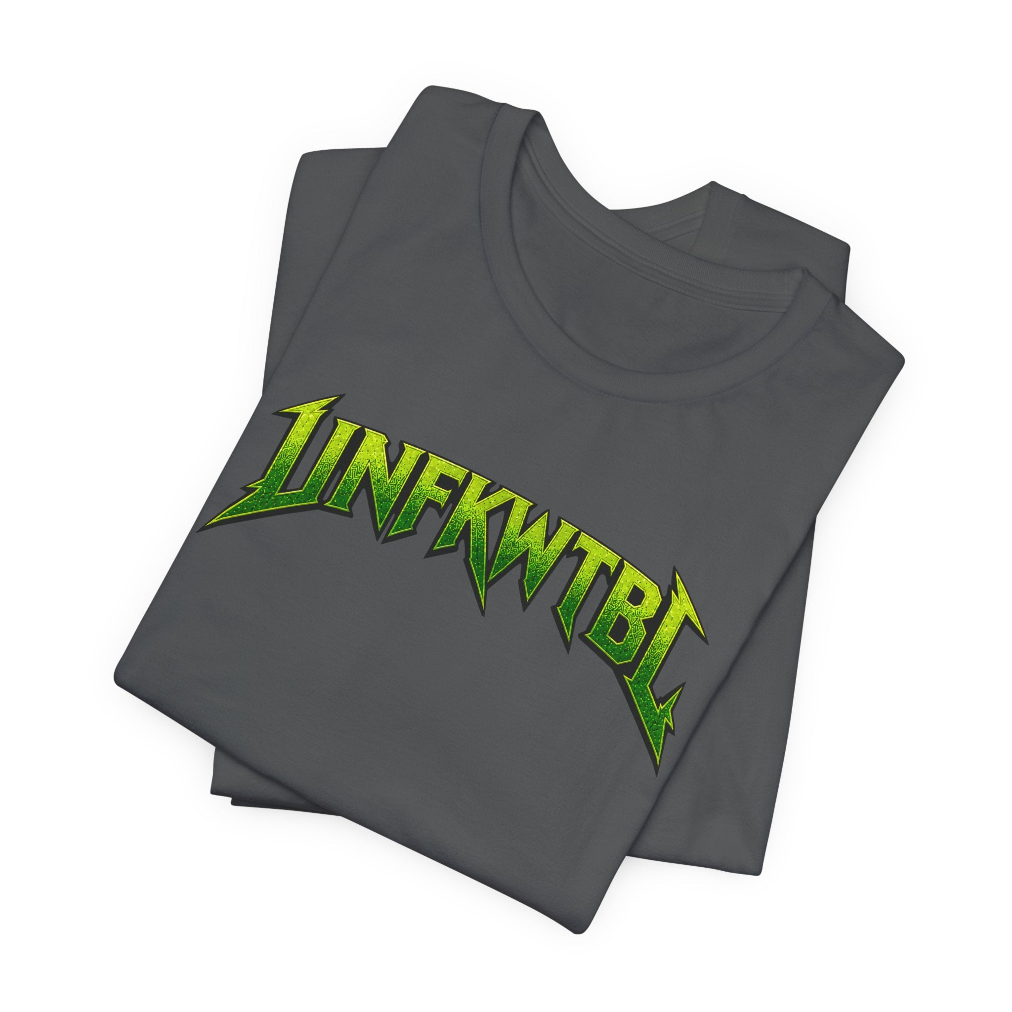 Reaper Graphic Tee — 'UNFKWTBL' Neon Green Heavy Metal Skull Shirt