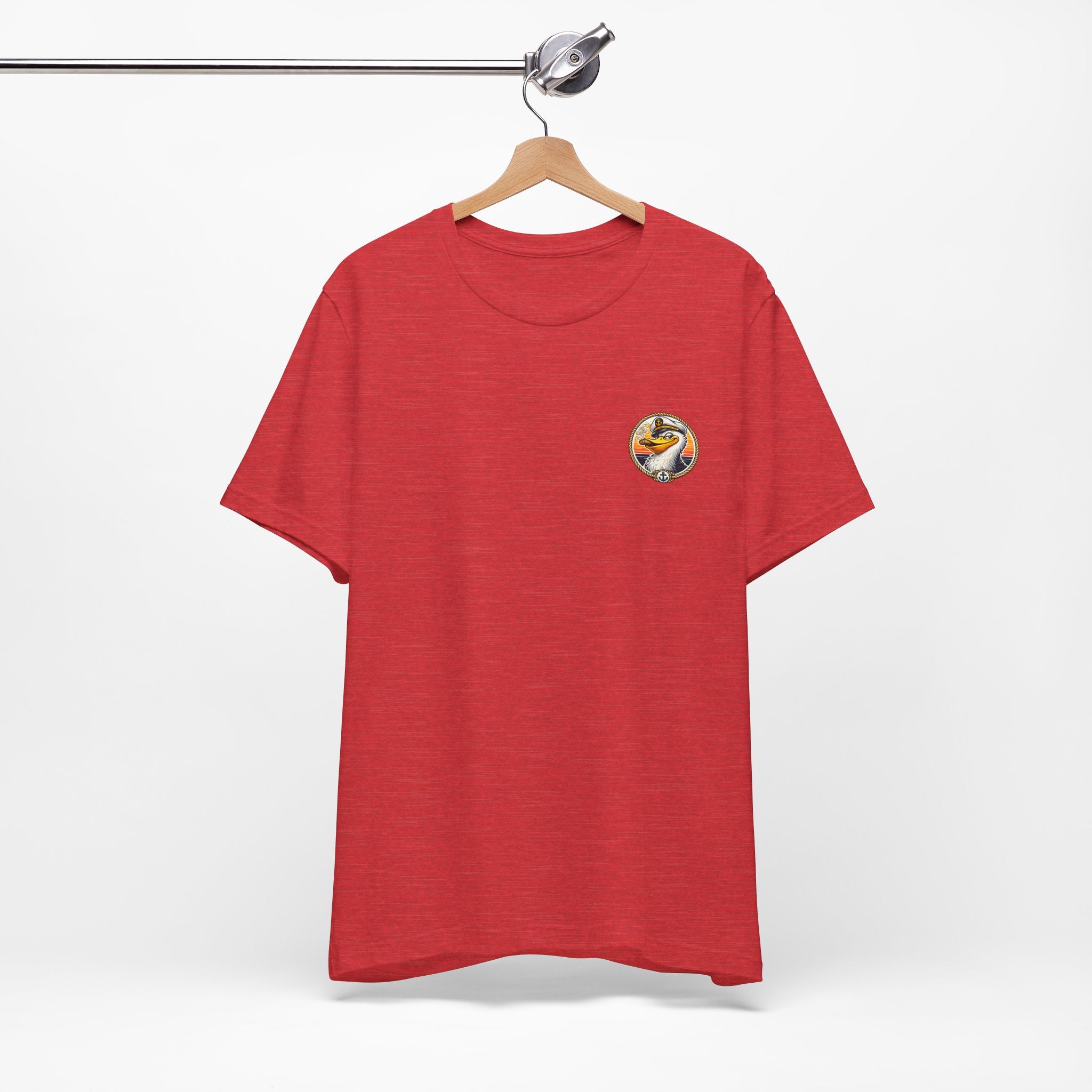 Duck Captain Graphic Tee — Sailor Duck Drinking Rum Retro Beach Shirt