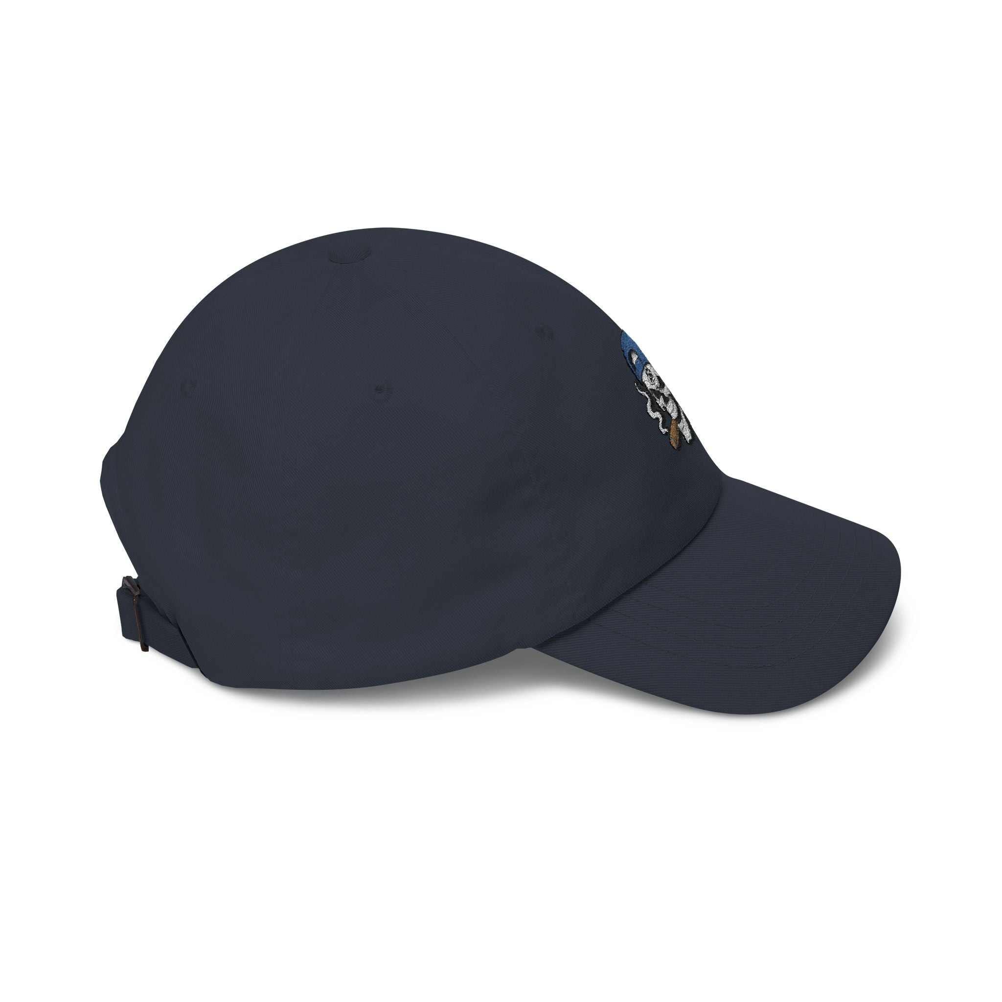 Skull With Cigar Dad Cap — Retro Embroidered Baseball Hat